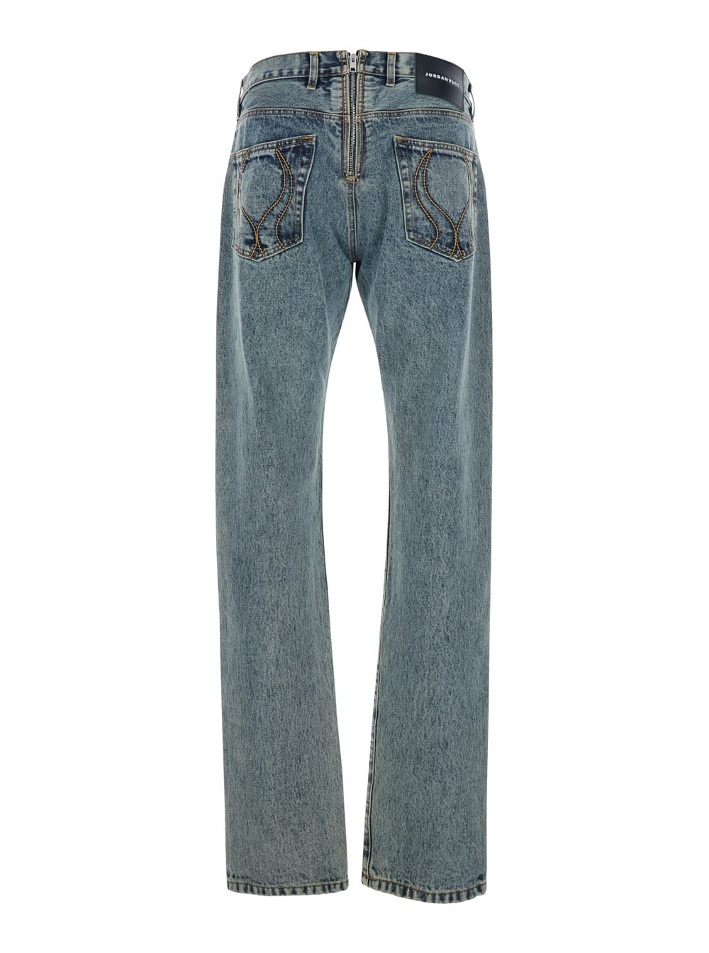 Jordanluca Zipper Jeans In Blue