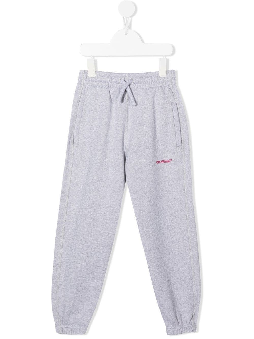 Off-White Grey Rubber Diagonals Joggers