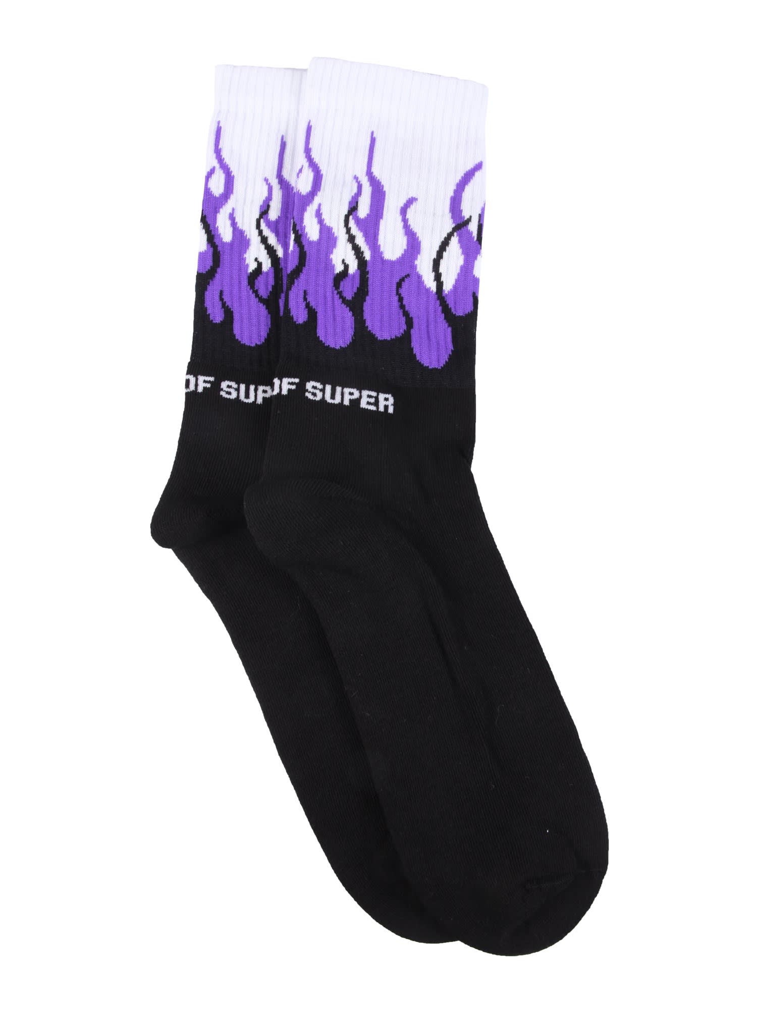 Vision of Super Socks With Fluo Flames