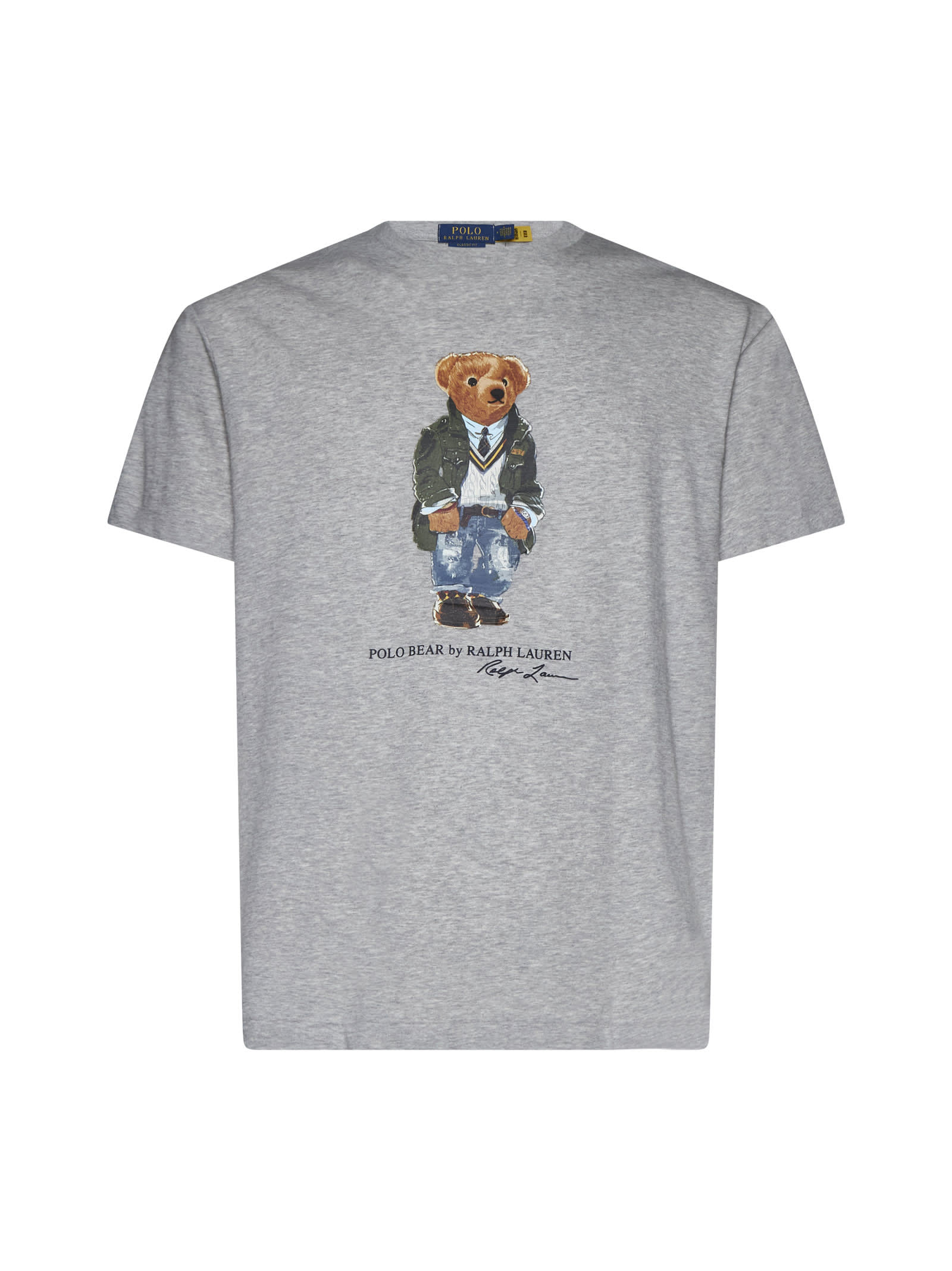 Shop Polo Ralph Lauren T-shirt In Sp24 Andover Hthr Hrtg Bear