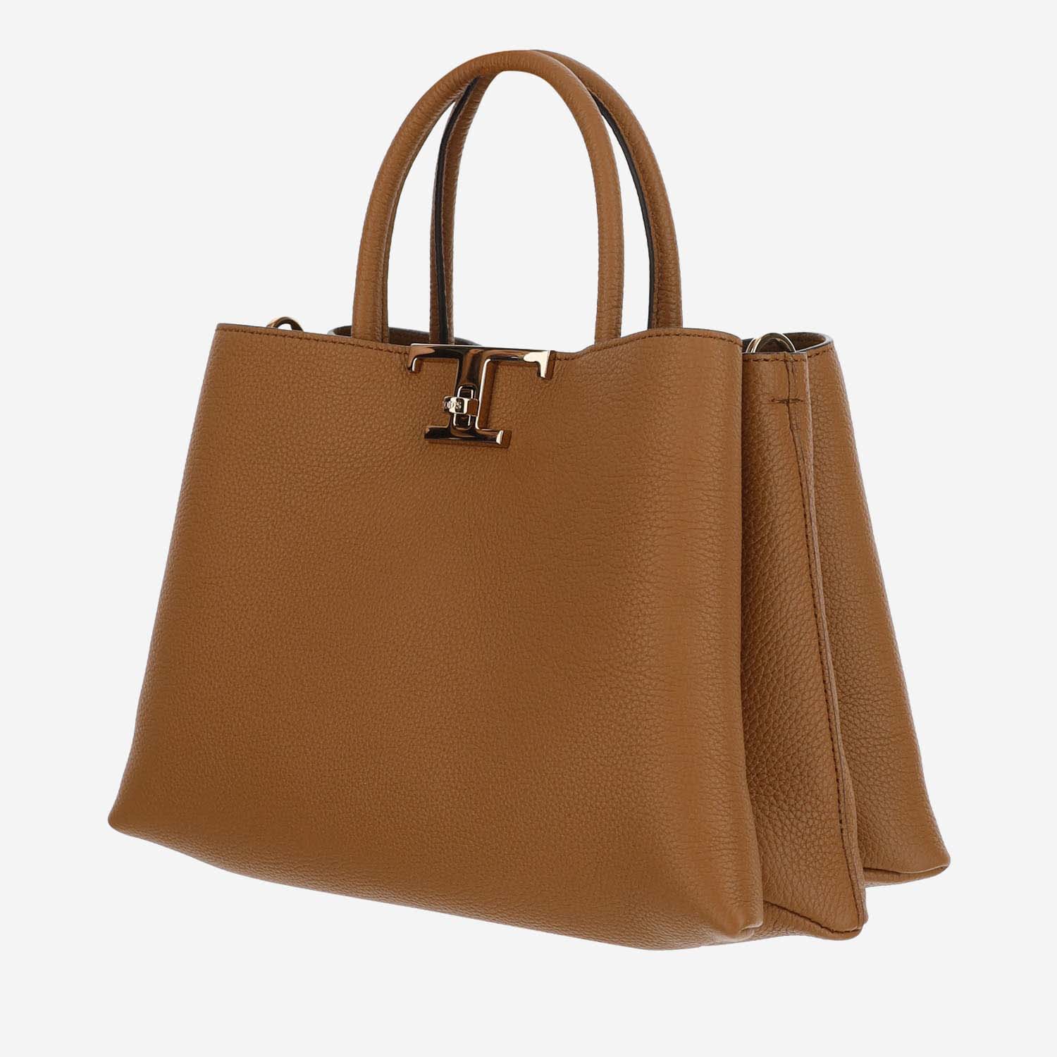 Shop Tod's T Timeless Leather Small Handbag In Brown