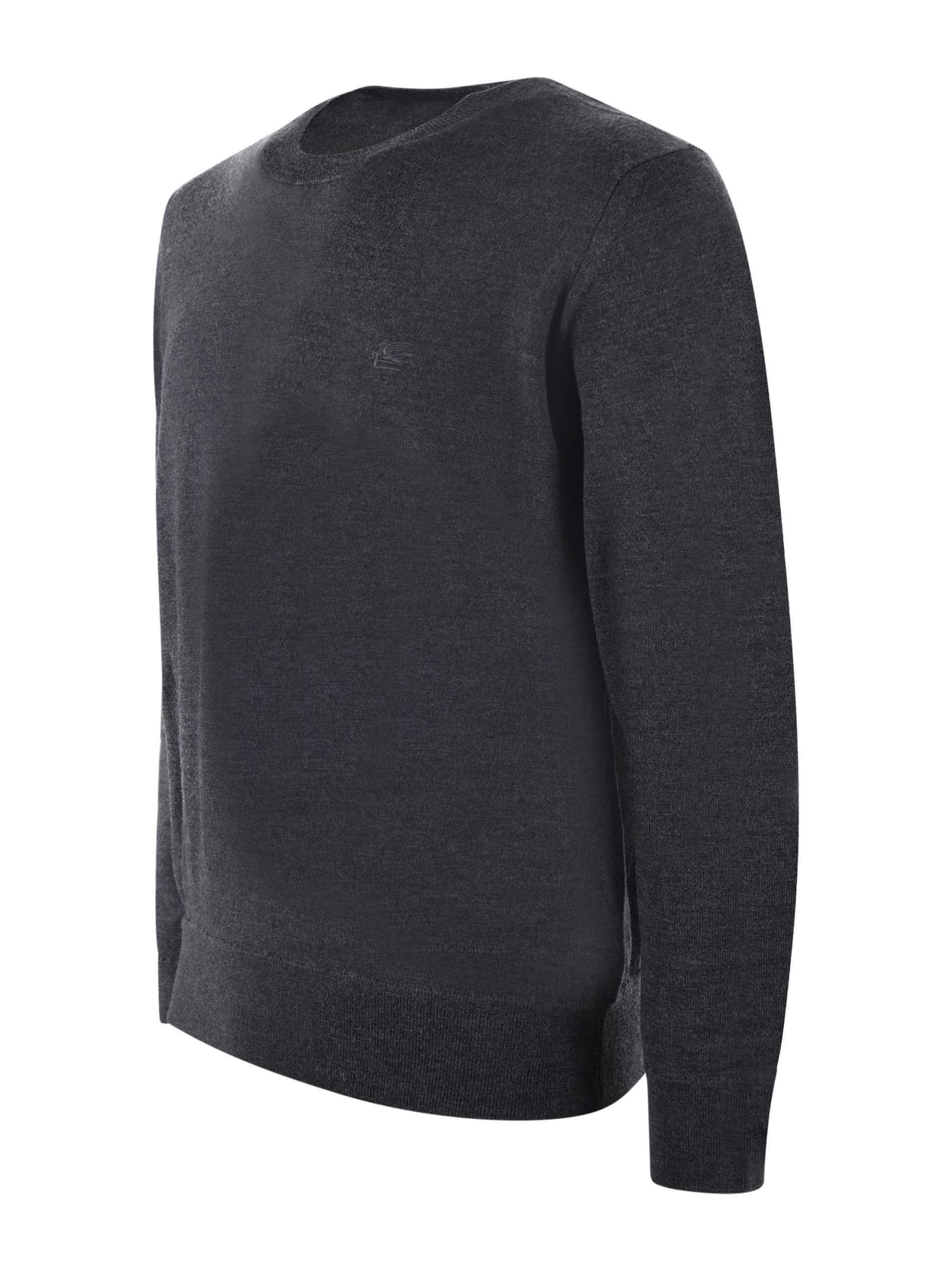 Shop Etro Sweater In Grigio Scuro Melange