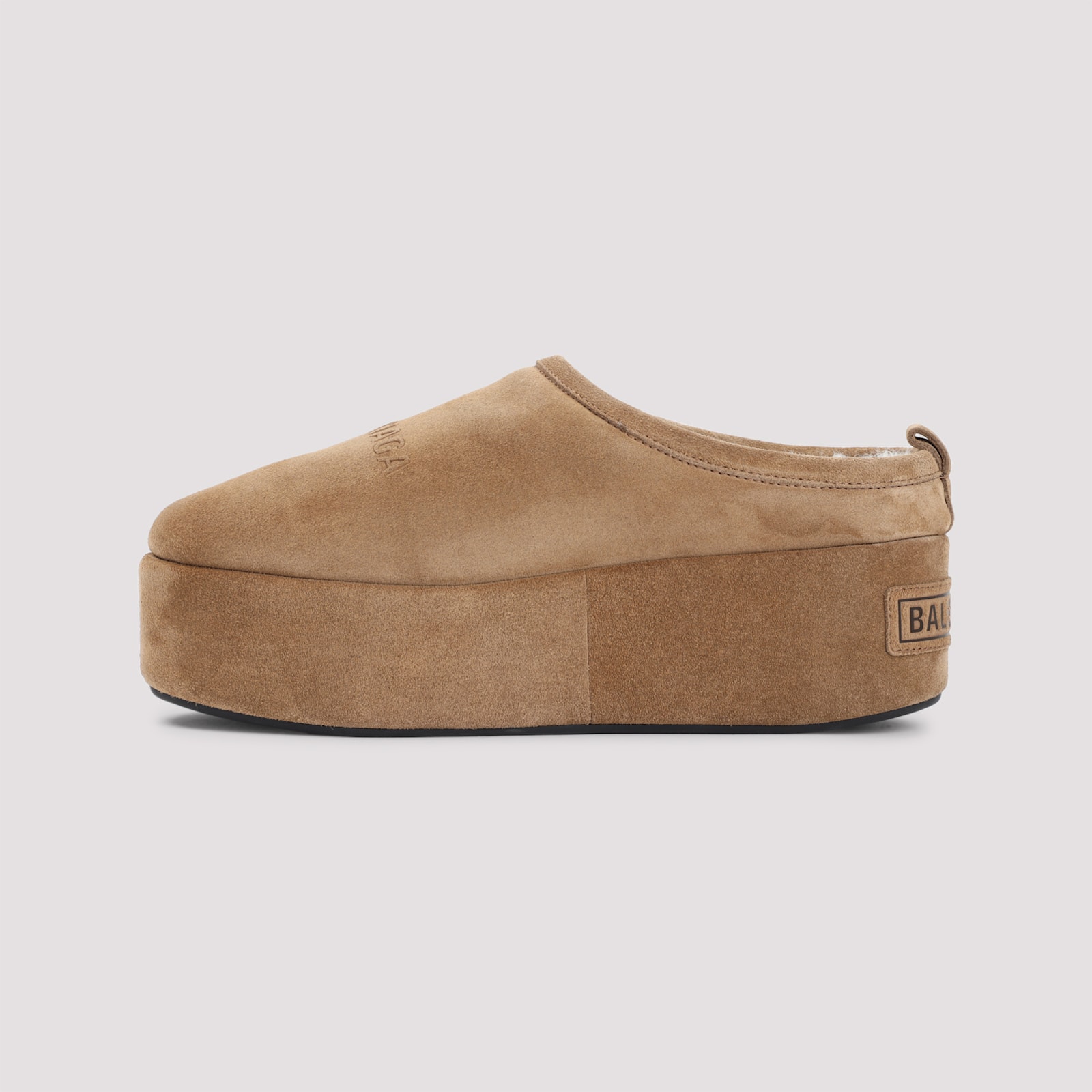 Balenciaga Women Alaska Soft Suede Mule With Plateau In Multi