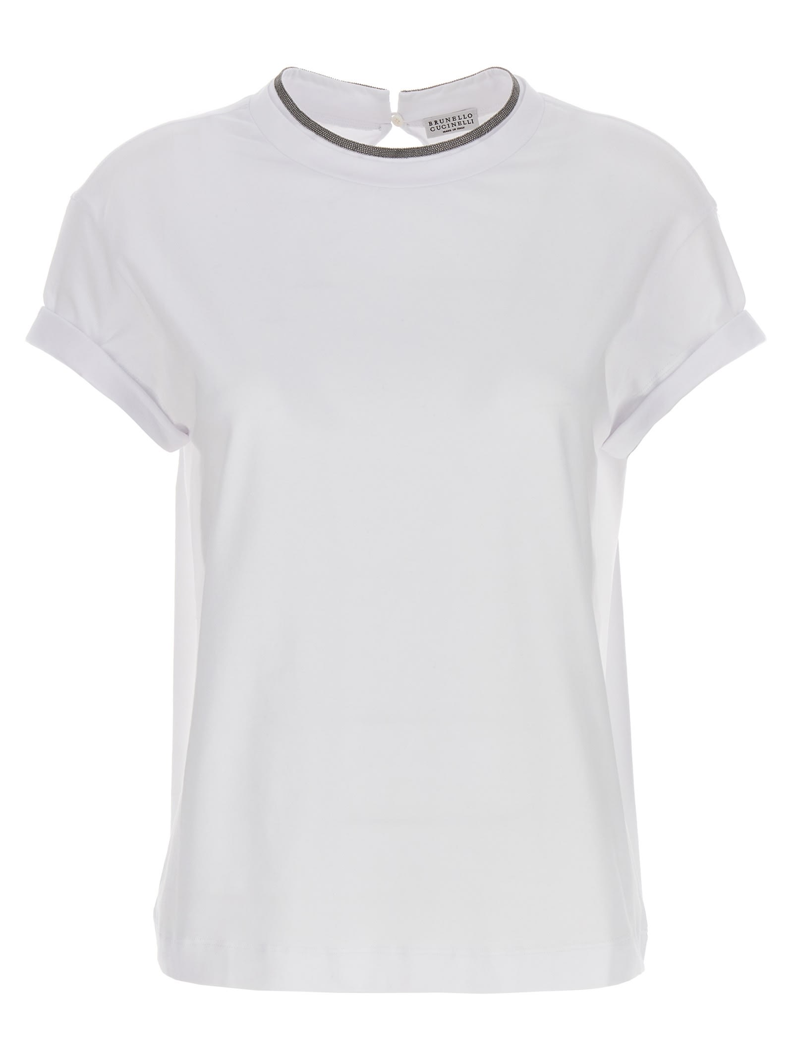 Shop Brunello Cucinelli Monile T-shirt In White