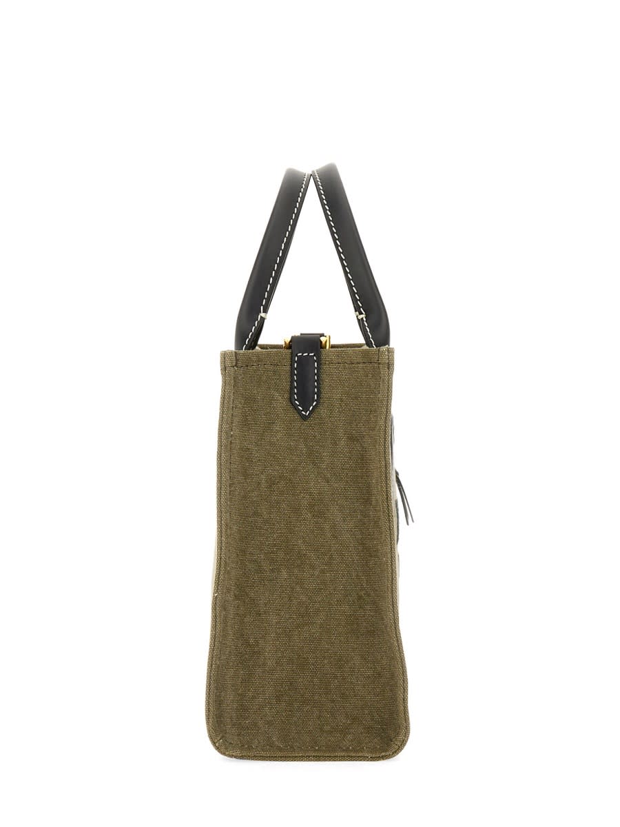 Shop Balmain B-army Shopper Bag In Military Green