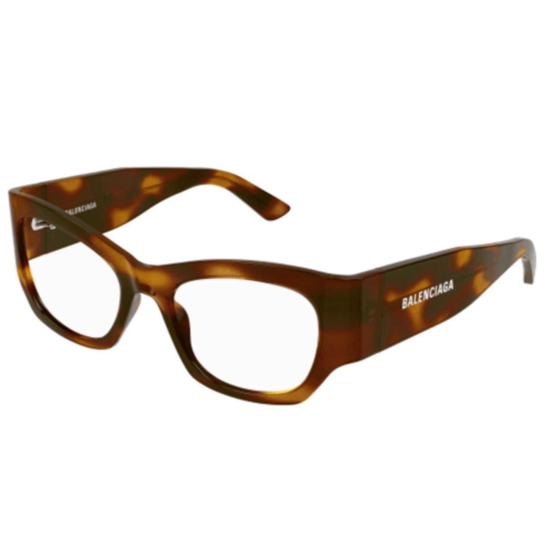 Shop Balenciaga Cat-eye Frame Glasses In 003 Havana Havana Transpa