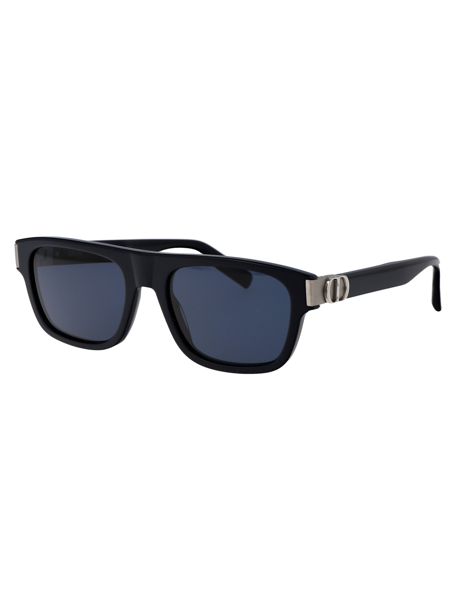 Shop Dior Cd Icon S3i Sunglasses In 33b0 Shiny Blue / Blue