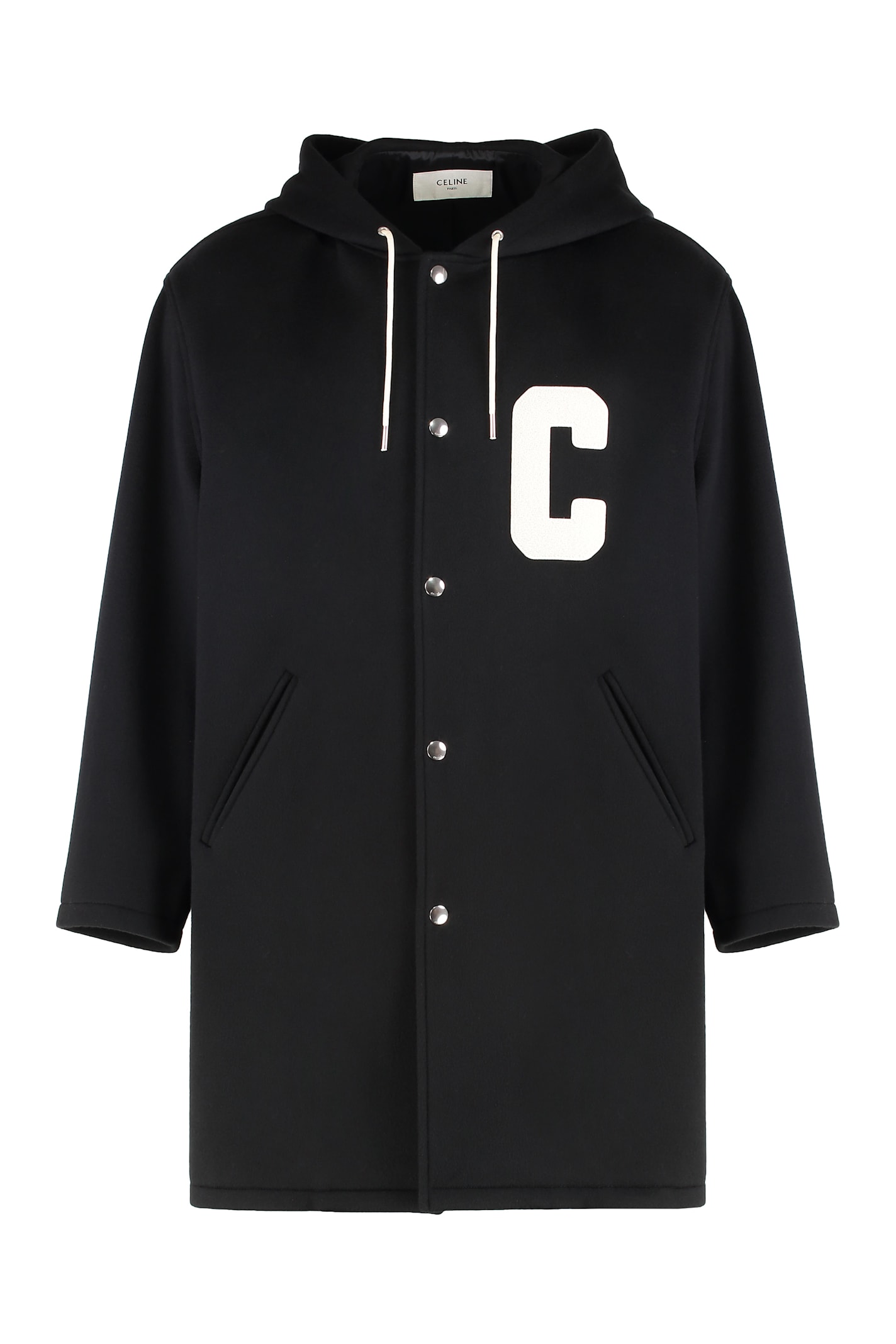 Celine Hooded Parka In Black