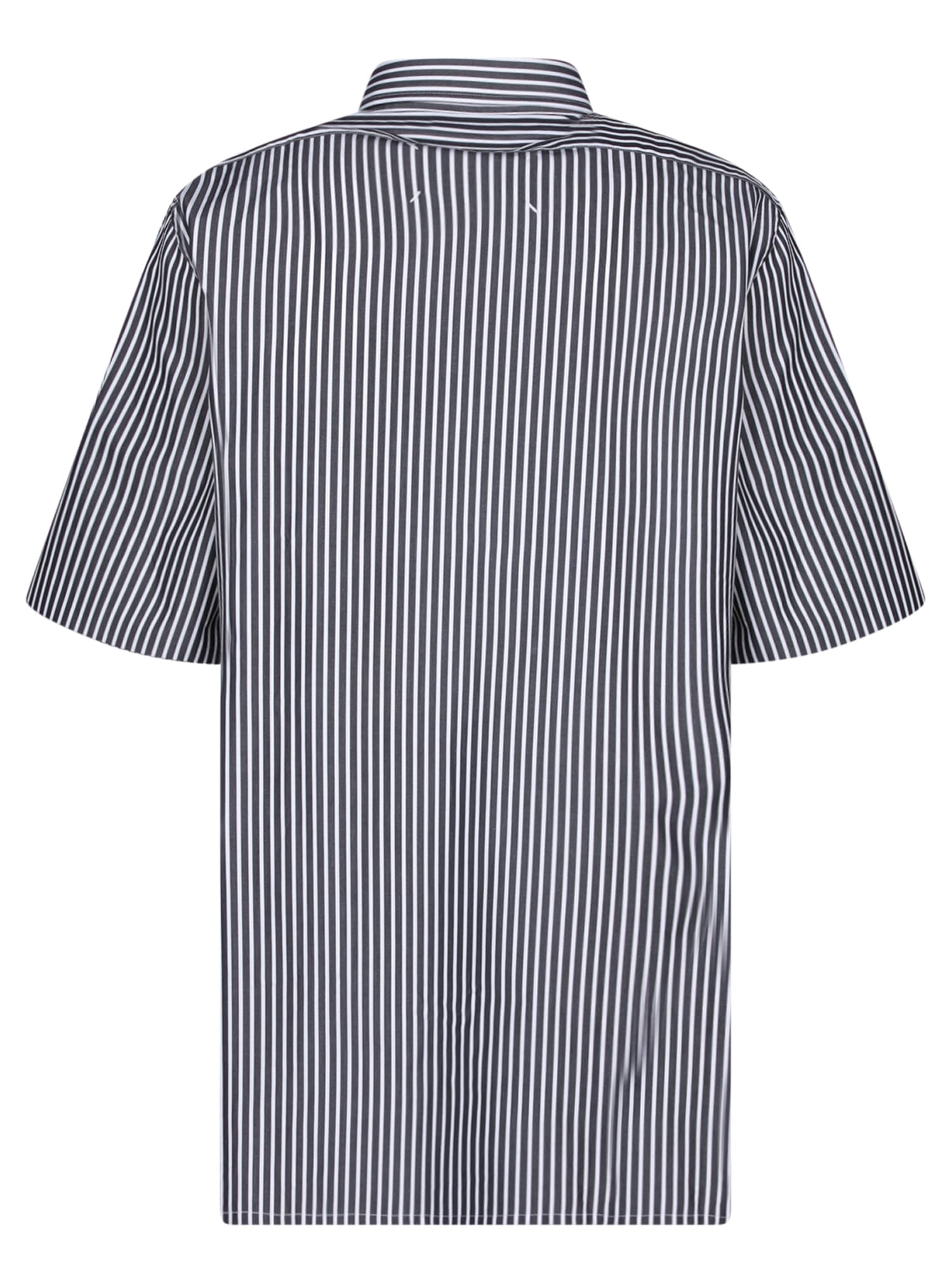 Shop Maison Margiela Striped Black/white Shirt