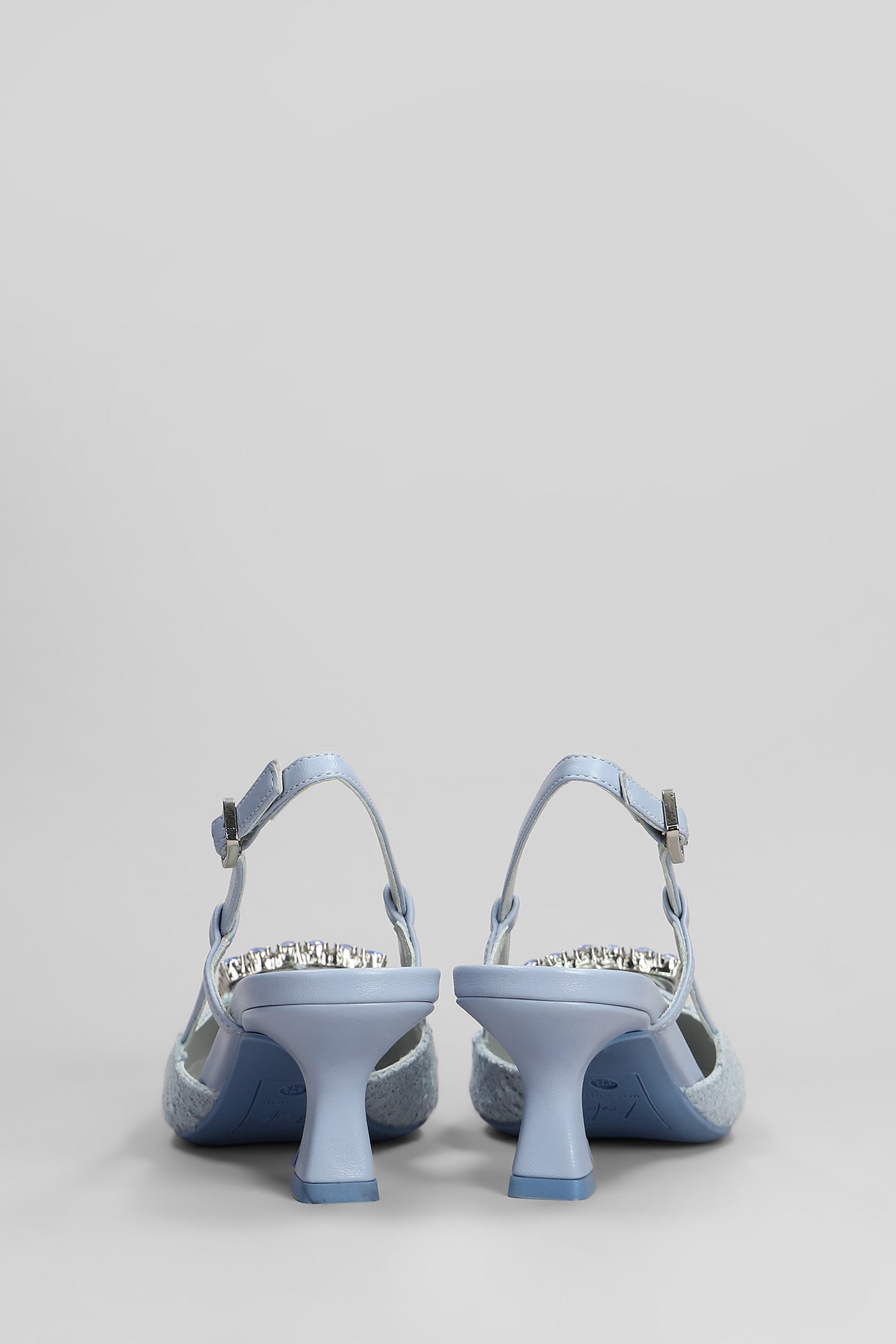 Roberto Festa Stefi Pumps In Cyan Fabric In Cyan