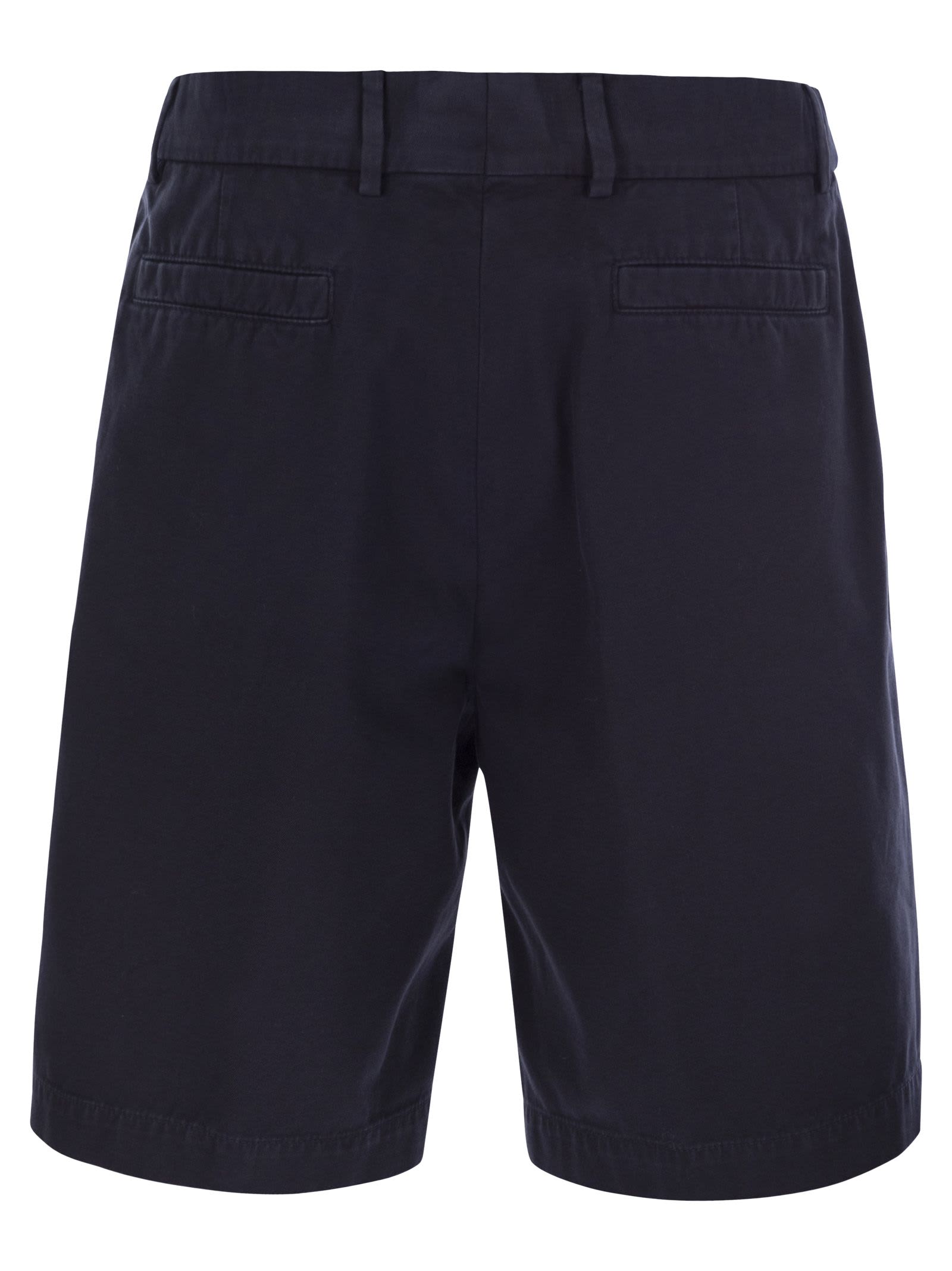 Brunello Cucinelli Classic Bermuda Shorts In Navy