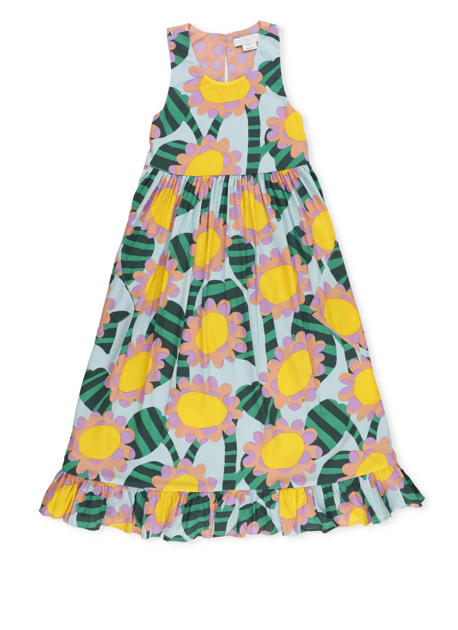 Stella Mccartney Kids' Viscose Dress With Print In Multicolour