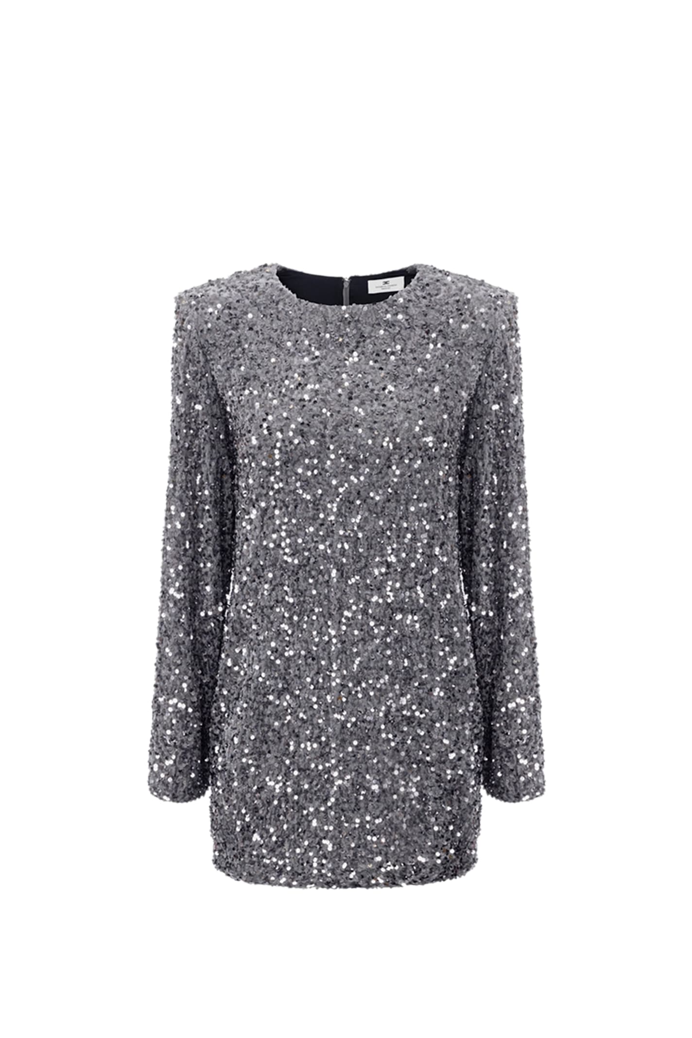 Shop Elisabetta Franchi Dress In Grey