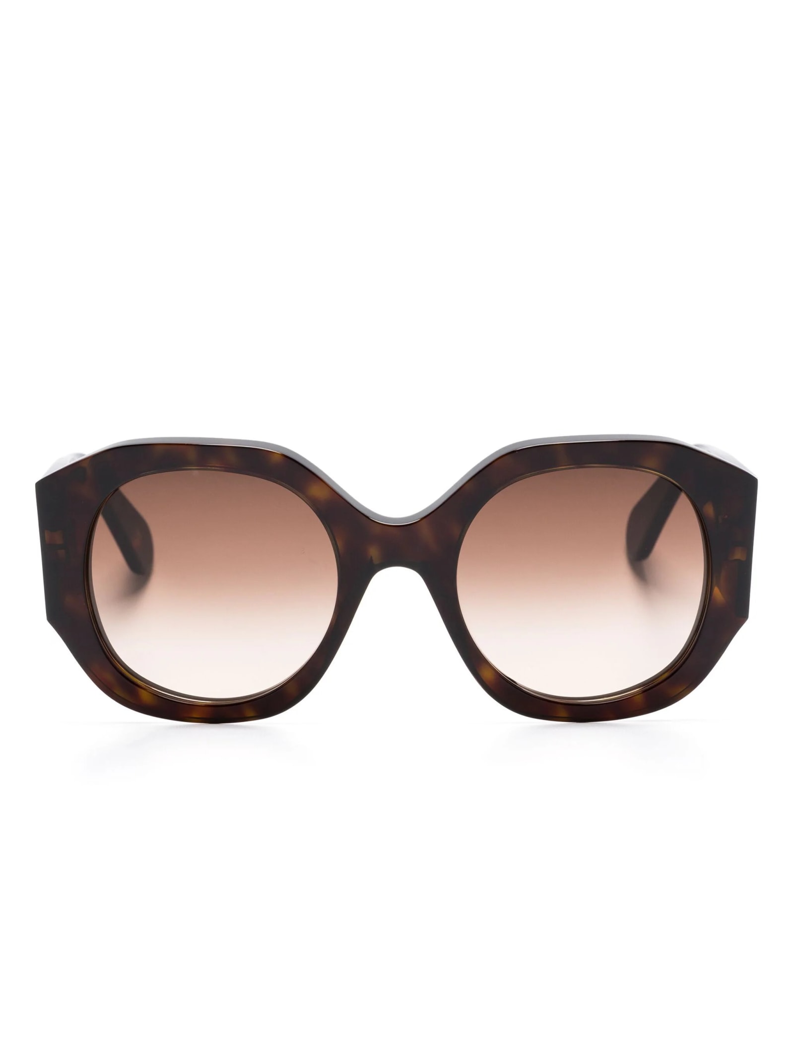 Shop Chloé Naomy Sunglasses In Dark Havana/brown