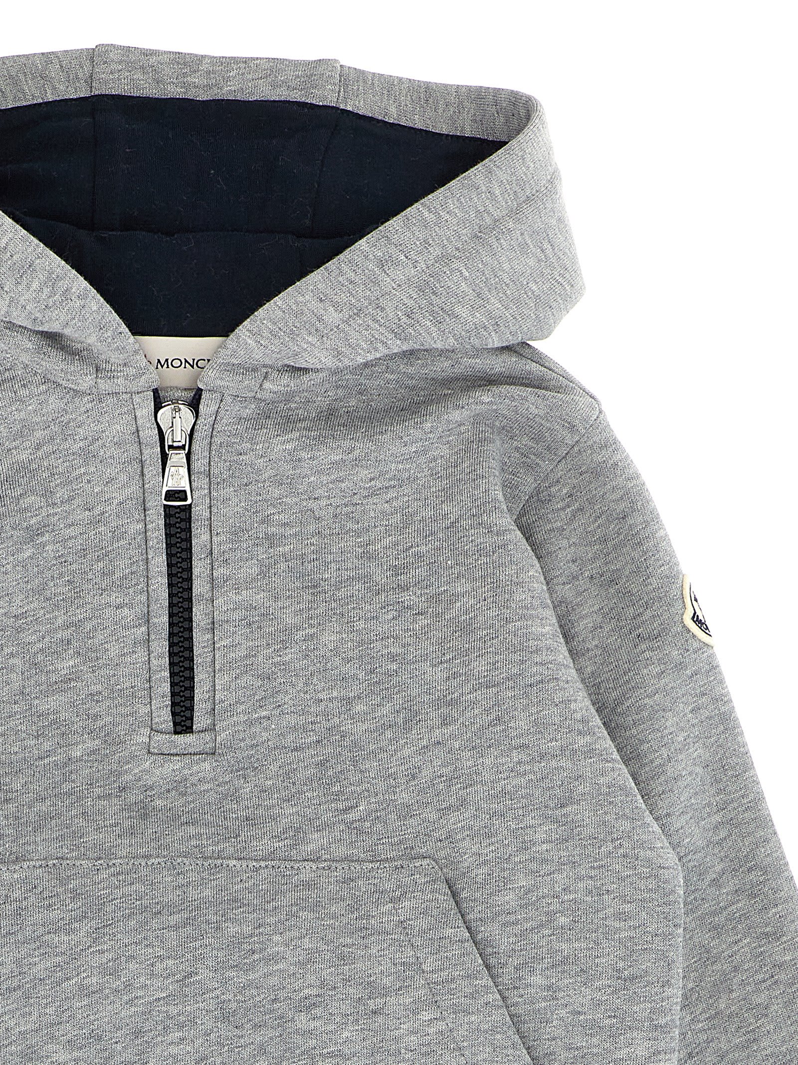 Moncler Sweatshirt + Joggers Set In Gray