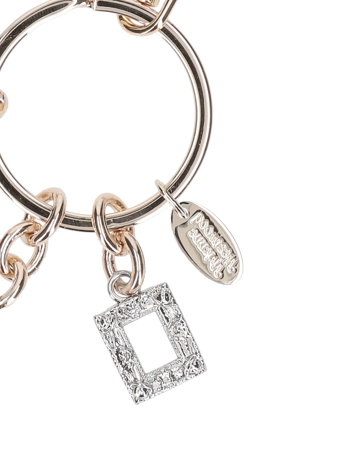 Vivienne Westwood Rhinestone Keyring In Gold