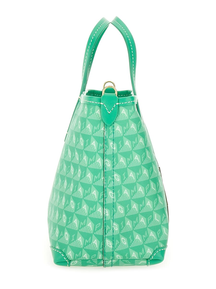 Anya Hindmarch Compact Recycled Canvas Tote Bag With Playful Pattern In Green
