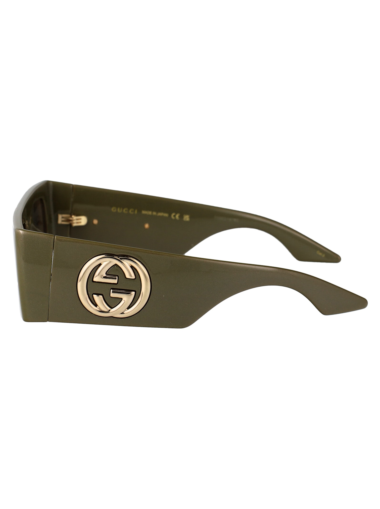 Gucci Interlocking G Sunglasses In Green-green-brown