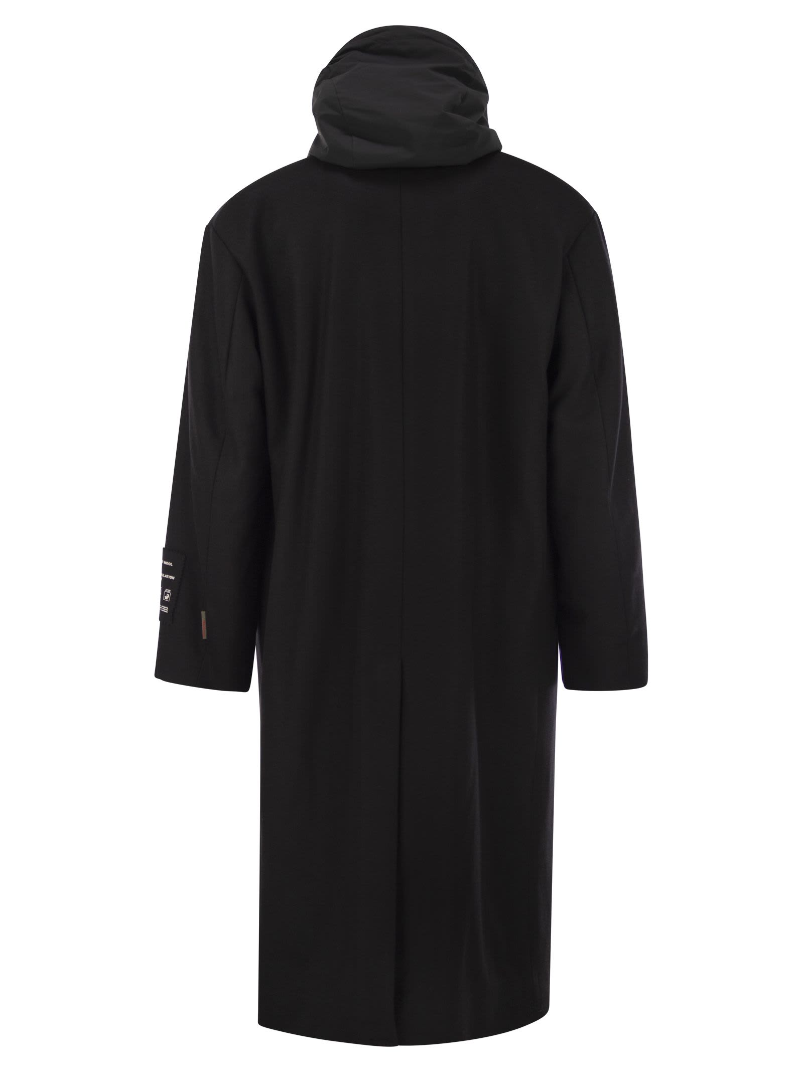 Shop Paltò Ascanio - Wool-blend Coat In Black