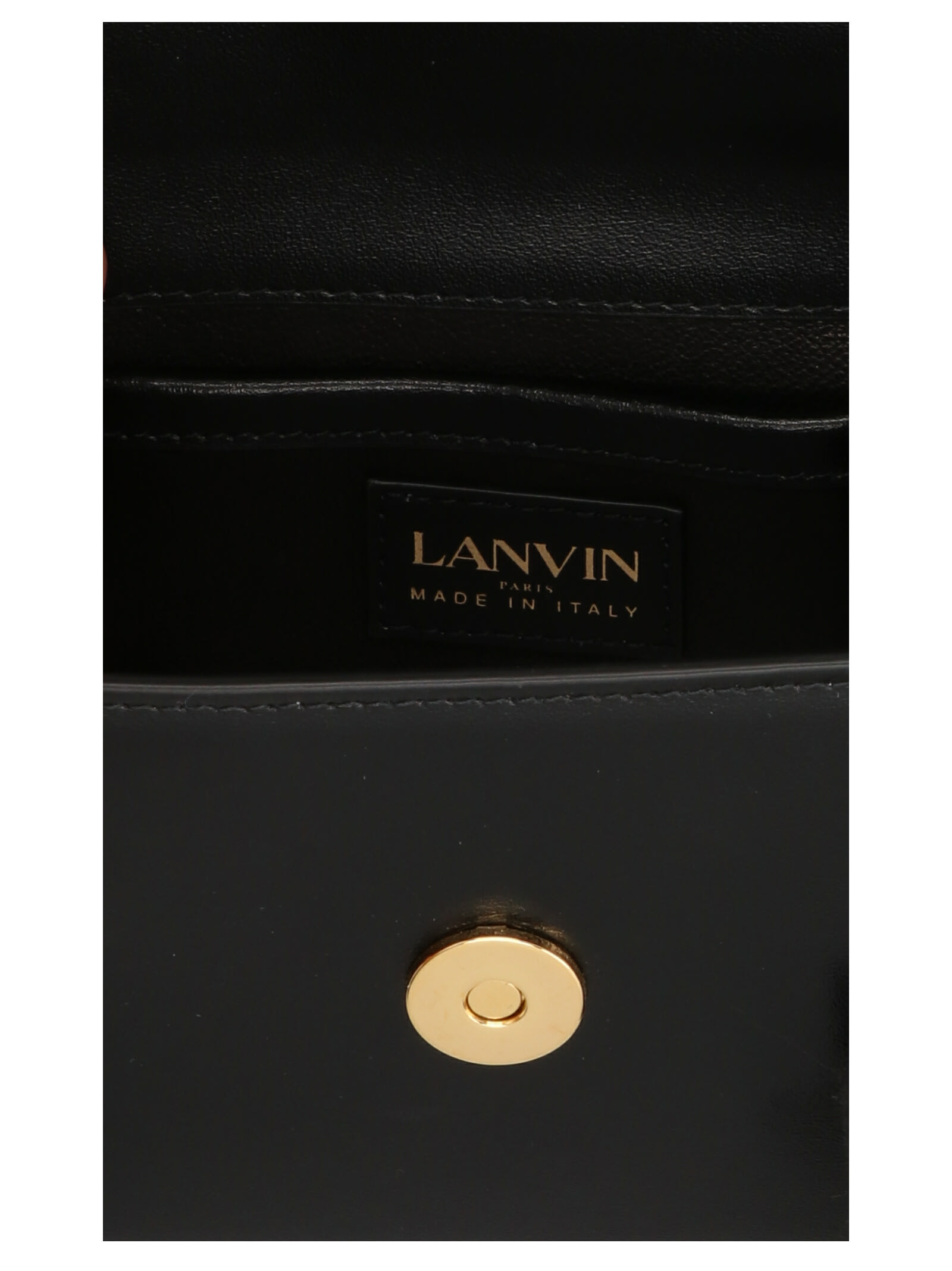 Lanvin Rectangular Smooth Nano Shoulder Bag In Black
