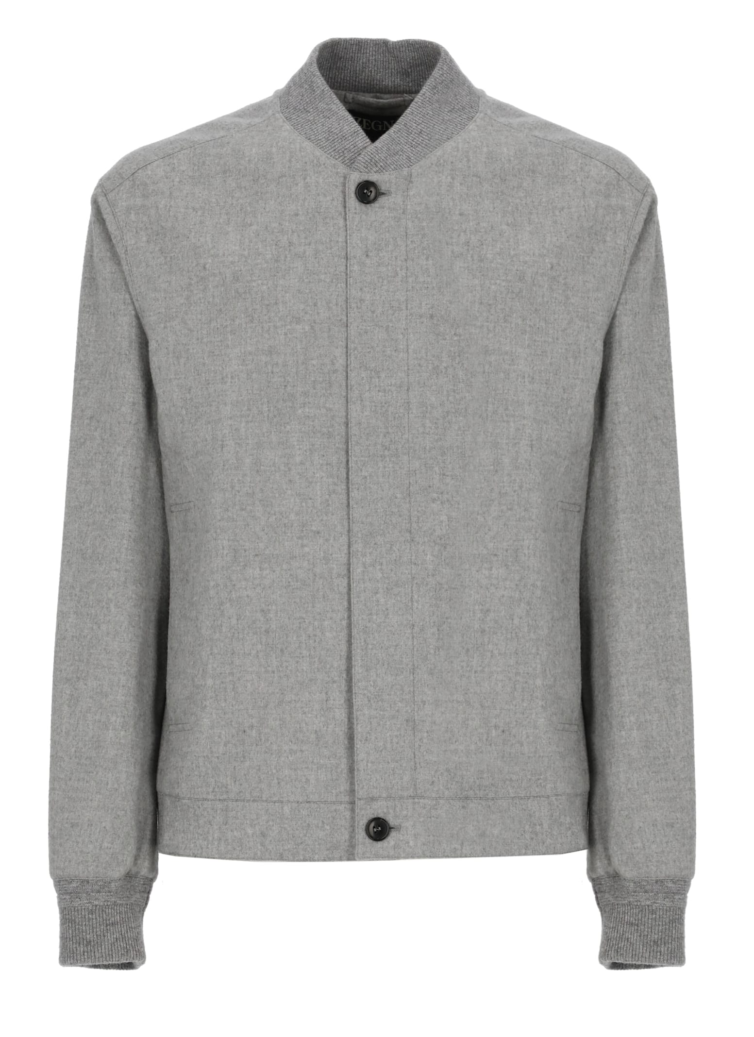 Shop Zegna Cashmere Jacket In Grey