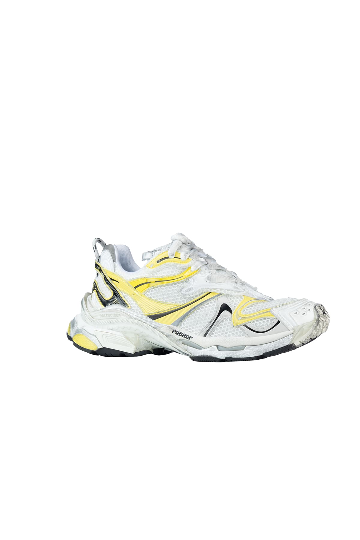 Shop Balenciaga Sneakers In White Yellow Blk