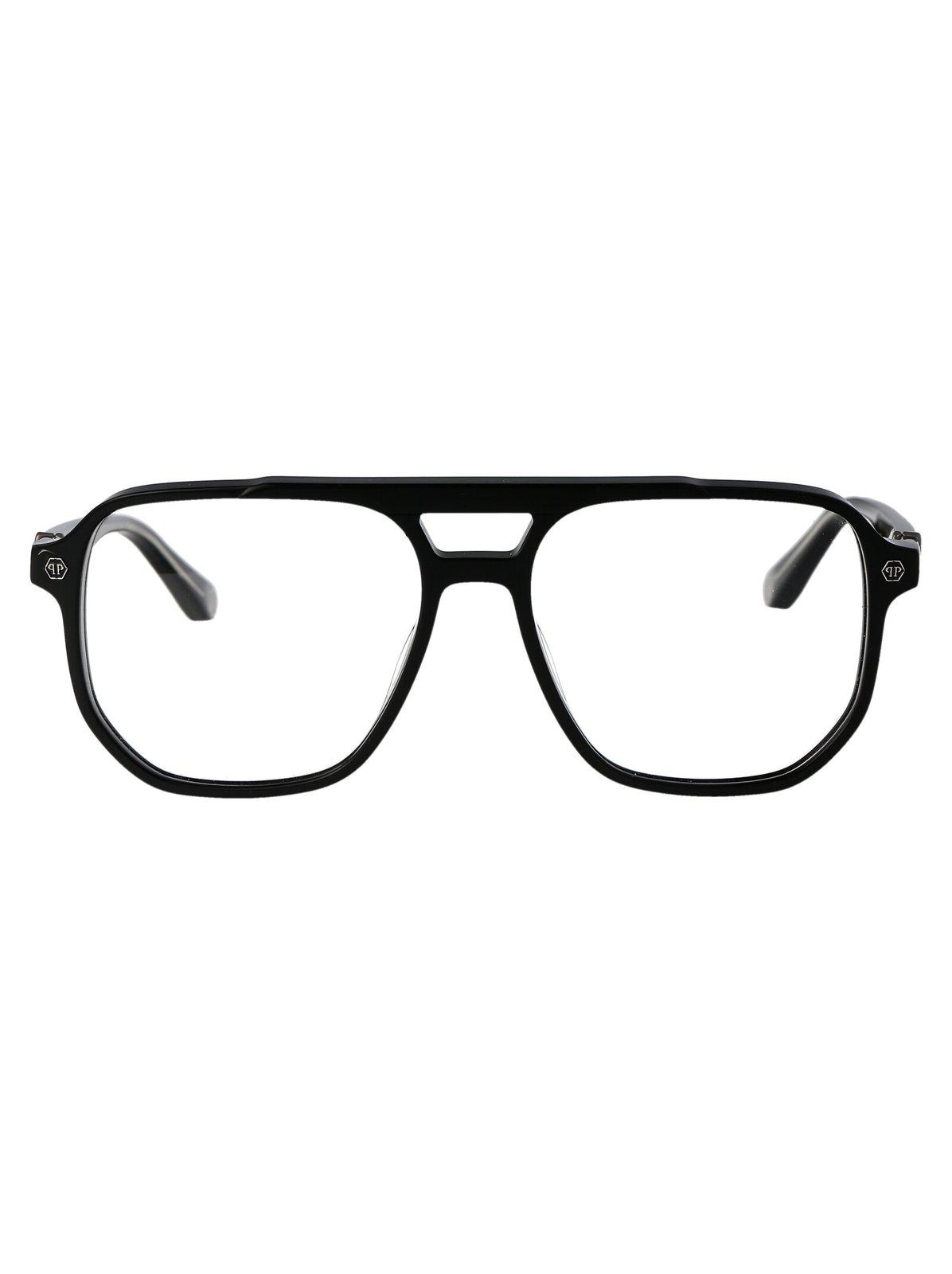Philipp Plein Square Frame Glasses In Black