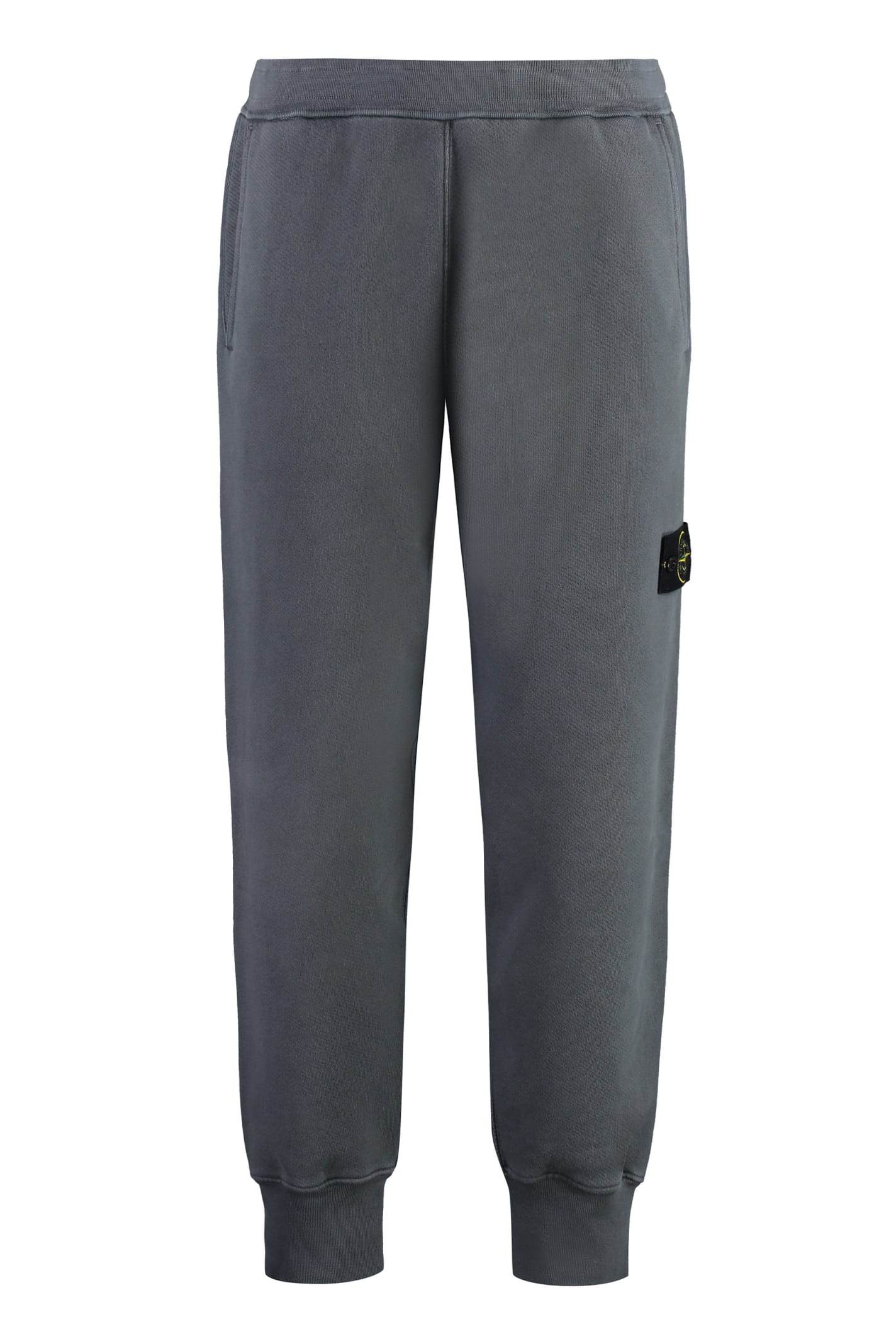 Shop Stone Island Cotton Track-pants In Grey