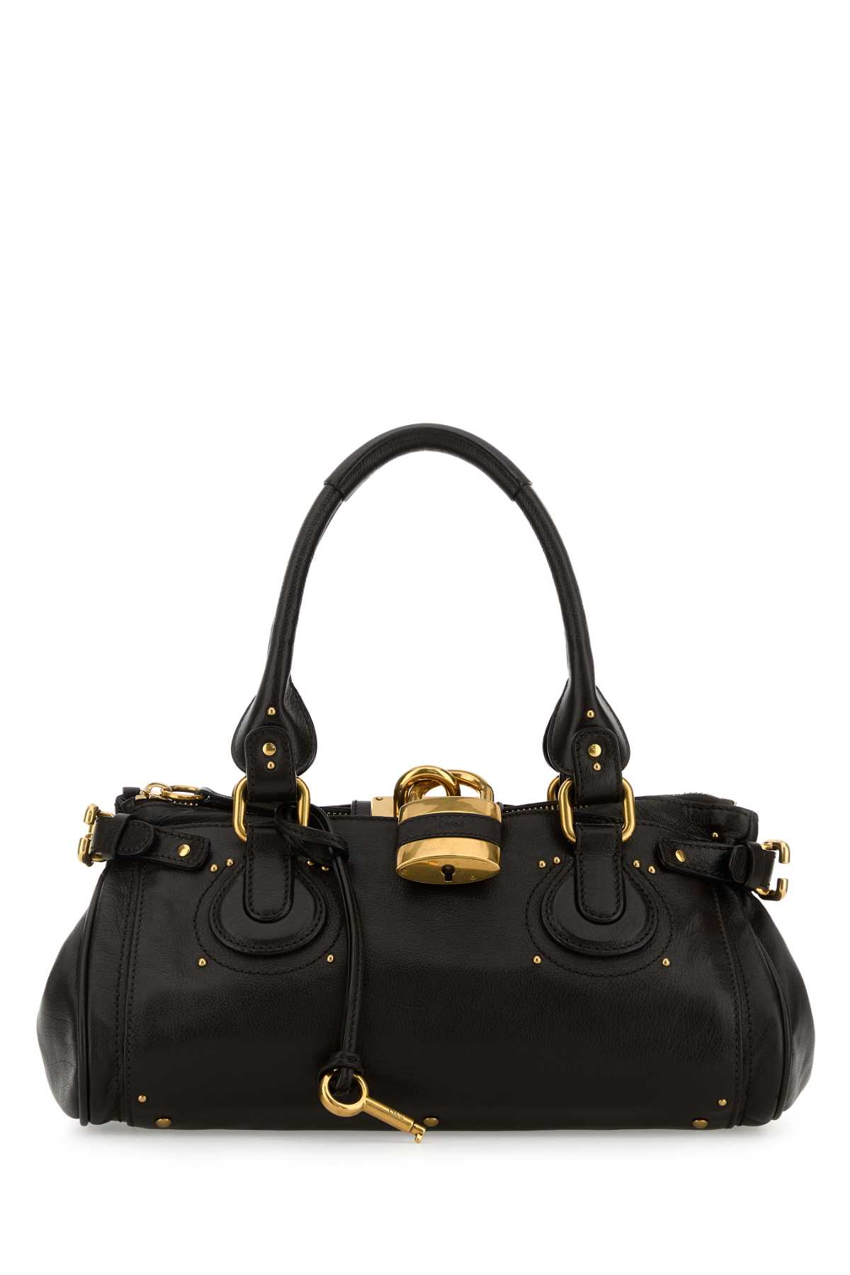 Chloé Dark Brown Leather Paddington Shoulder Bag In Black