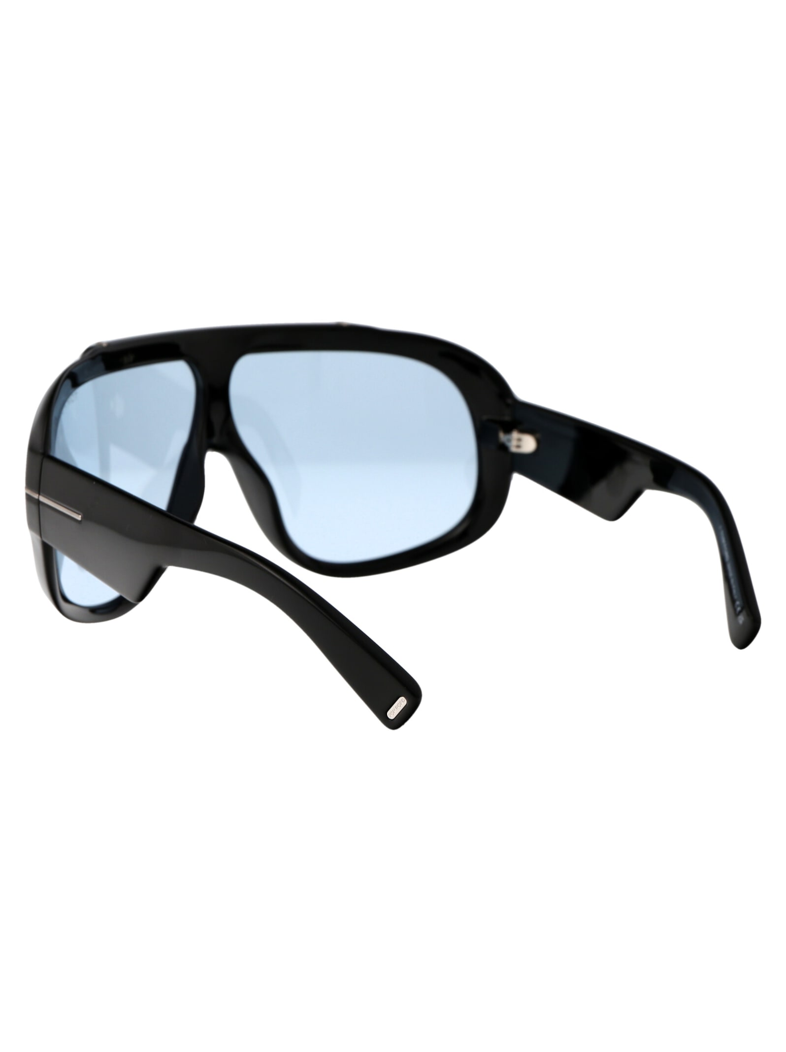 Tom Ford Rellen Sunglasses In 01v Nero Lucido / Blu