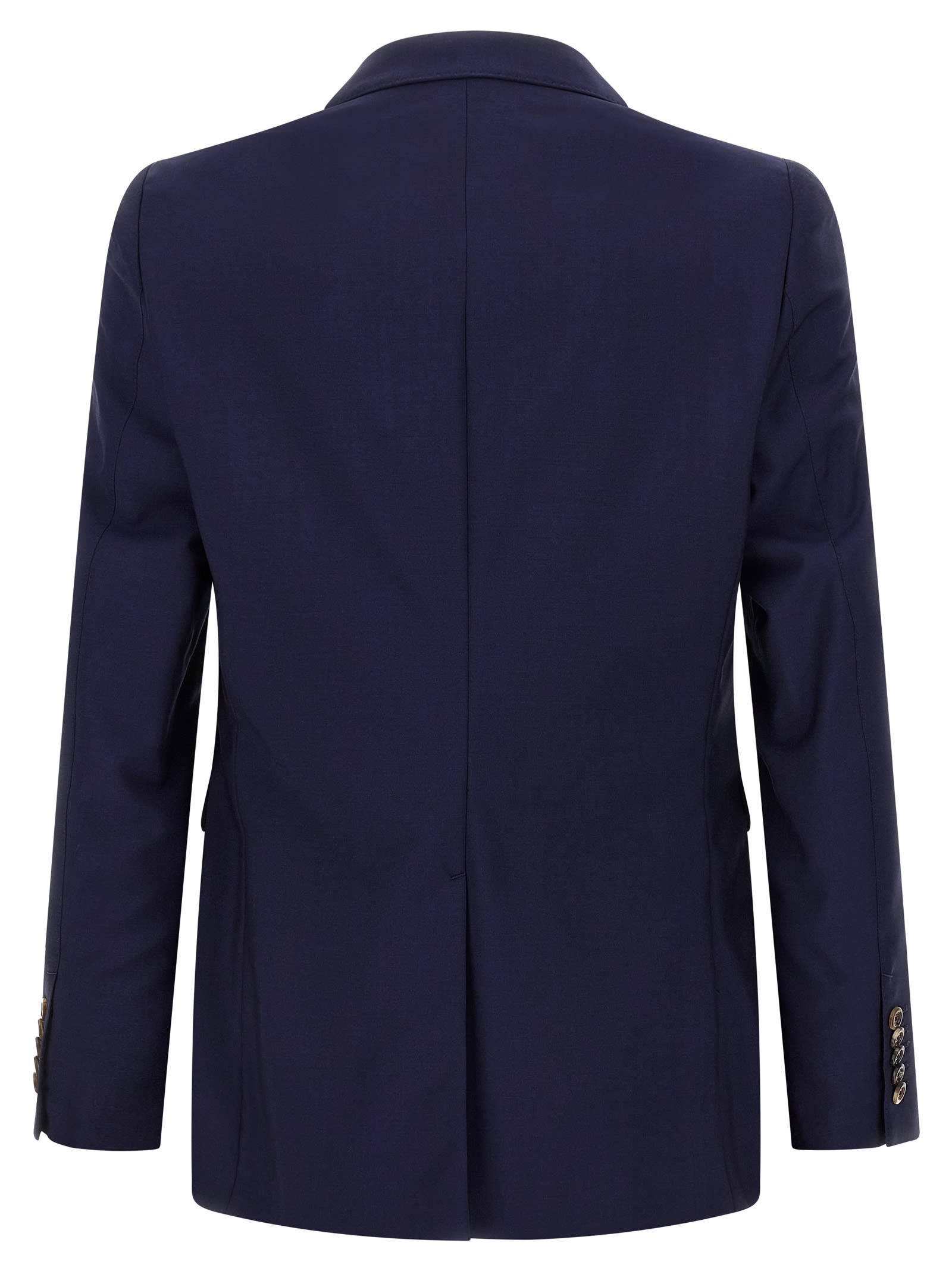 Gucci Tailored Blazer With Front Pockets And Notch Lapel In Blue
