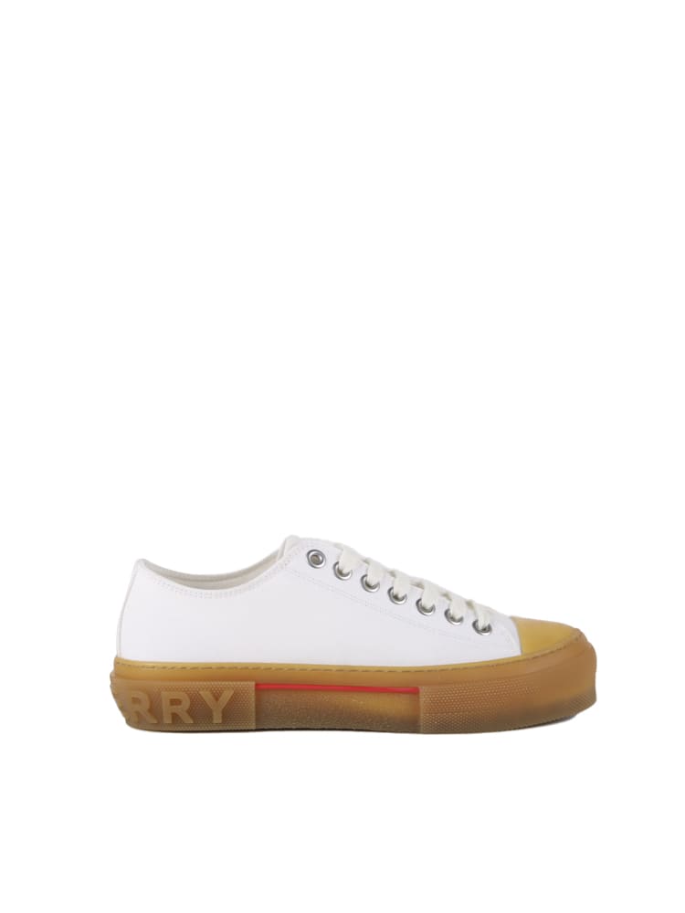 Burberry Cotton Sneakers With Logo Detail