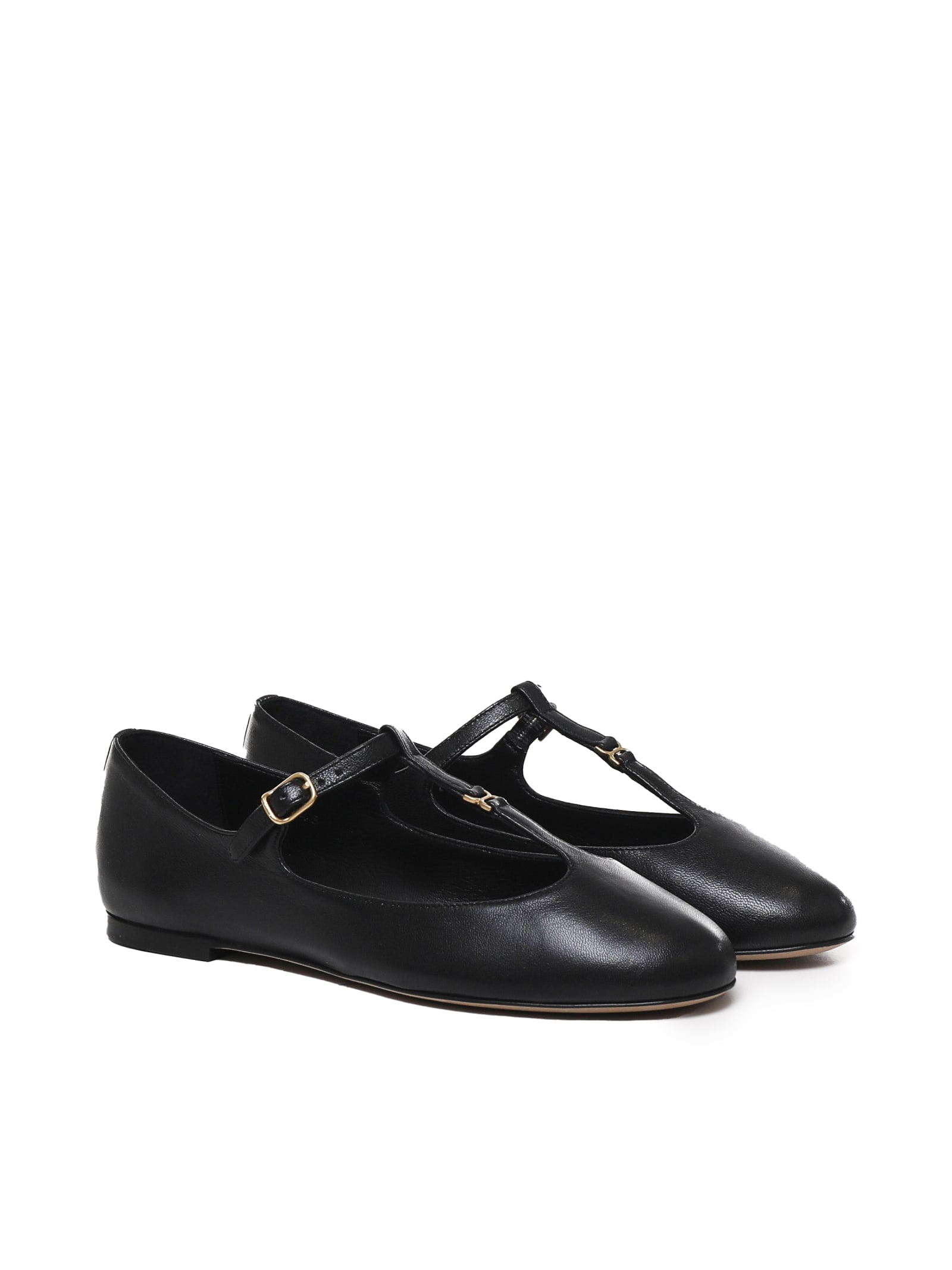 Shop Chloé Marcie Ballerinas In Black