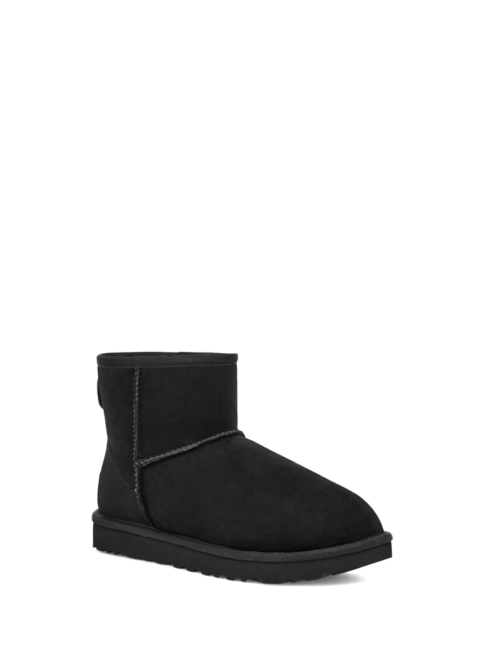 Ugg Classic Mini Ii Shearling Ankle Boots - Women's - Rubber/sheep Skin/shearling In Black
