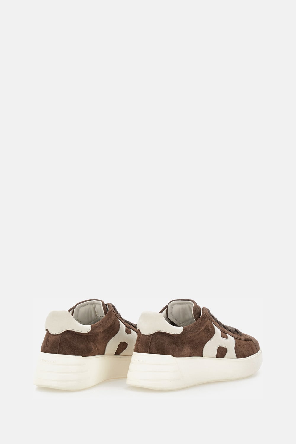 Hogan Suede Upper Sneakers With Rubber Sole In Brown
