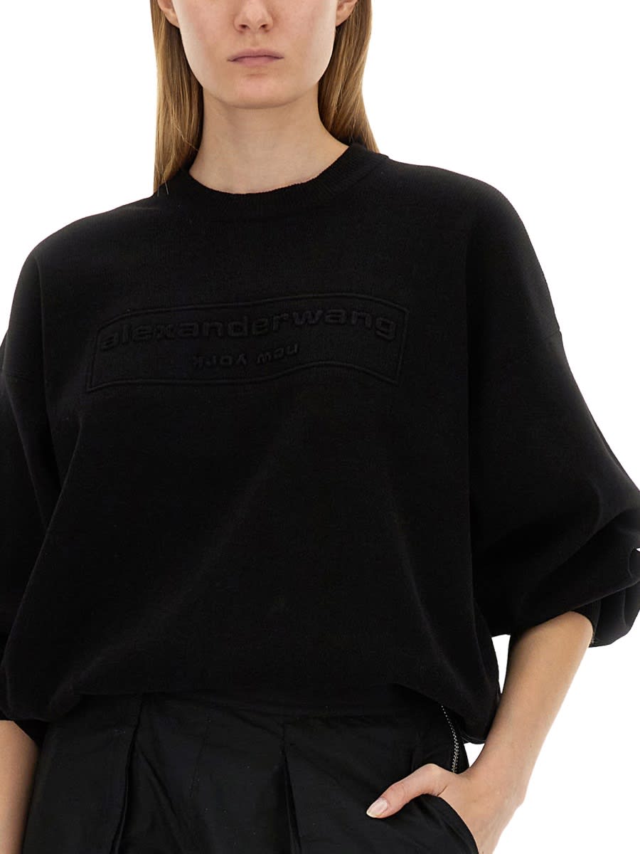 Shop Alexander Wang Sweatshirt With Logo In Black