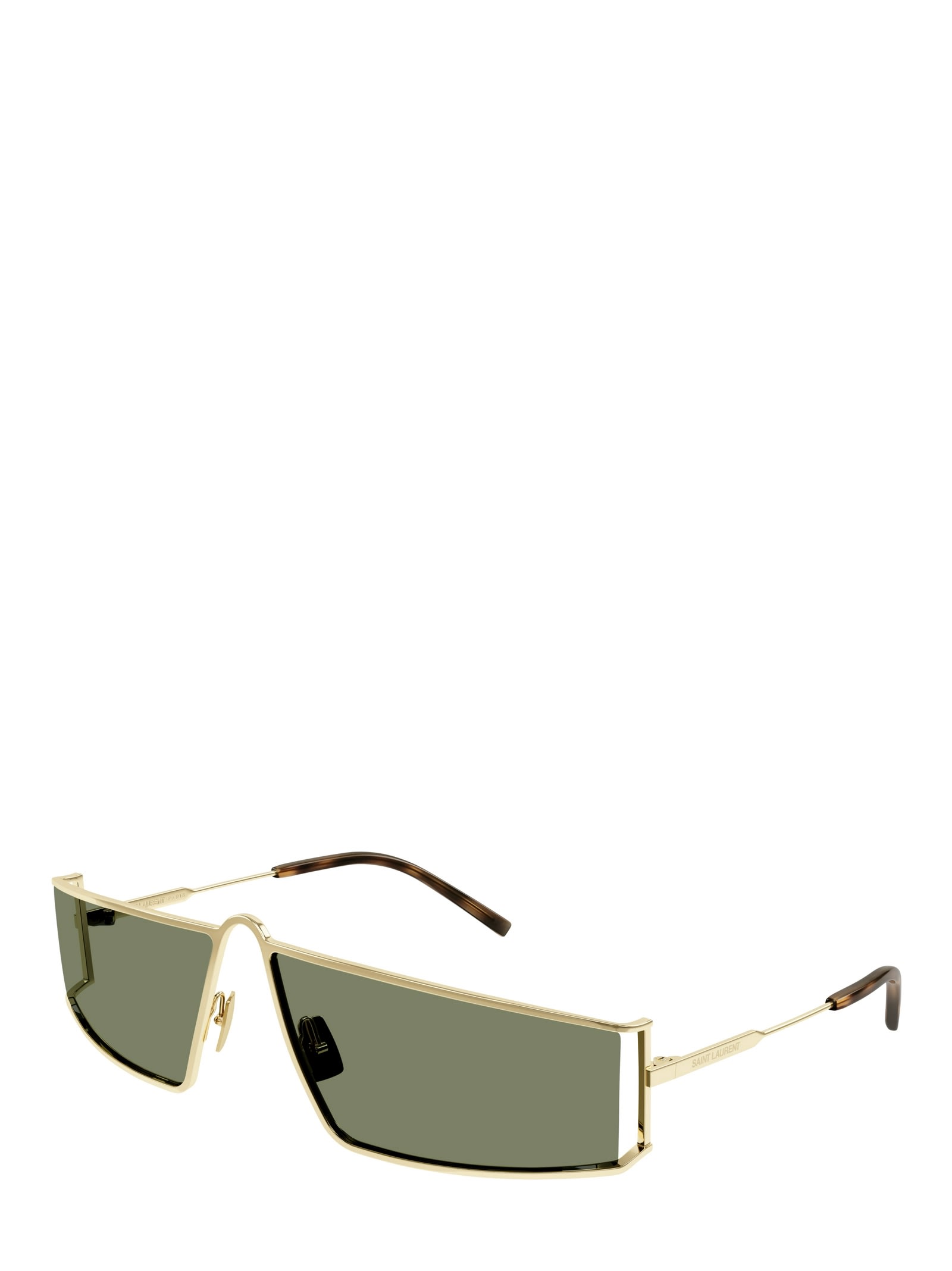 Shop Saint Laurent Sl 606 Gold Sunglasses