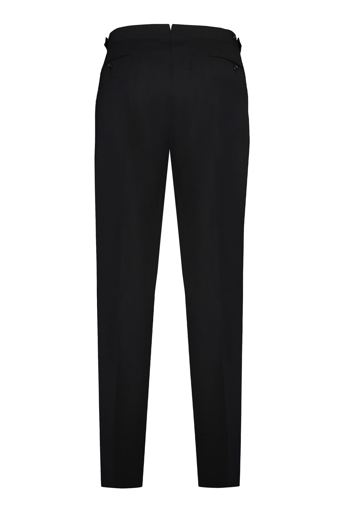 Shop Tom Ford Wool Blend Trousers In Black