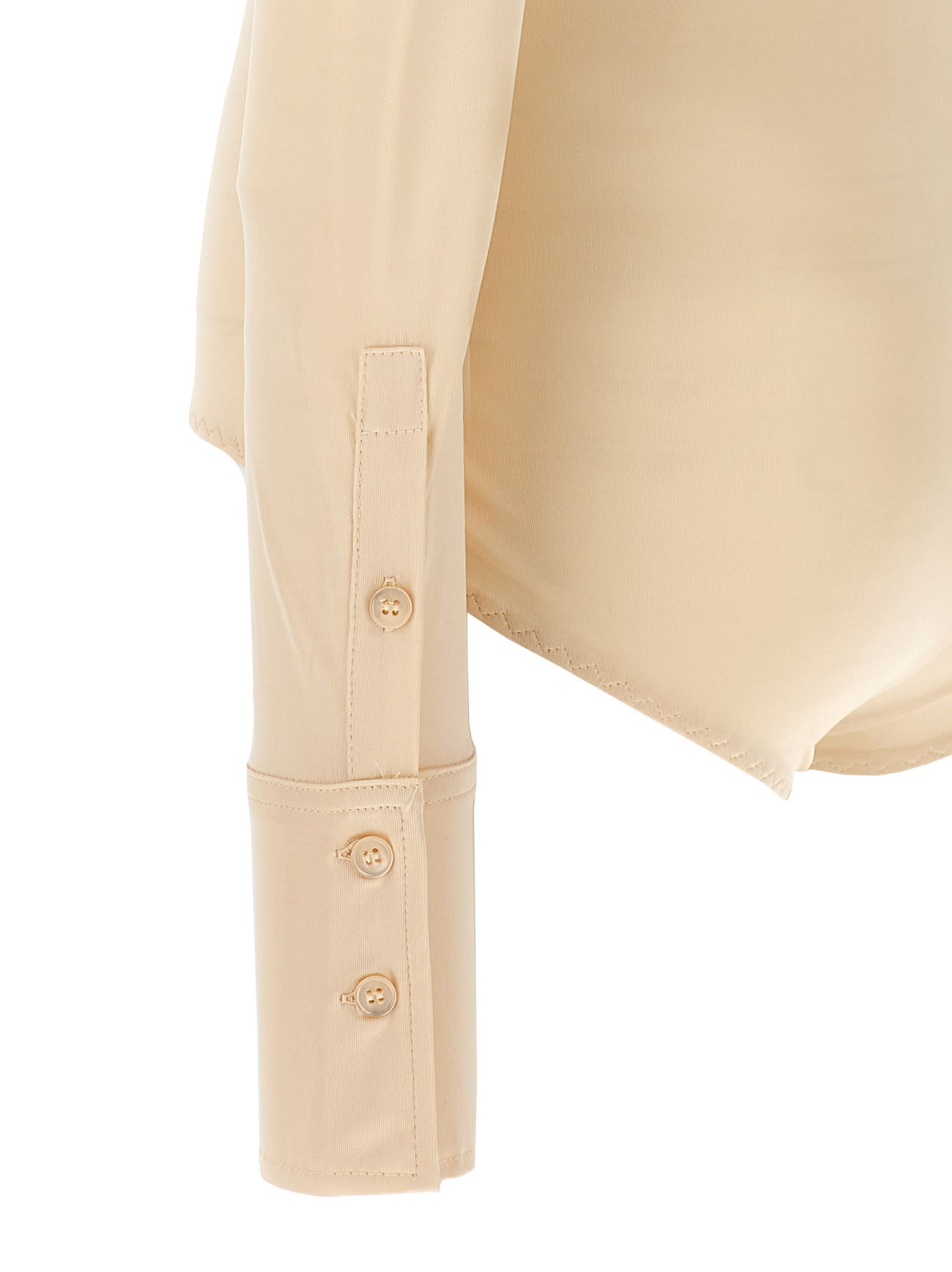 Sportmax Woman Bodysuit Ivory Size L Viscose In Beige