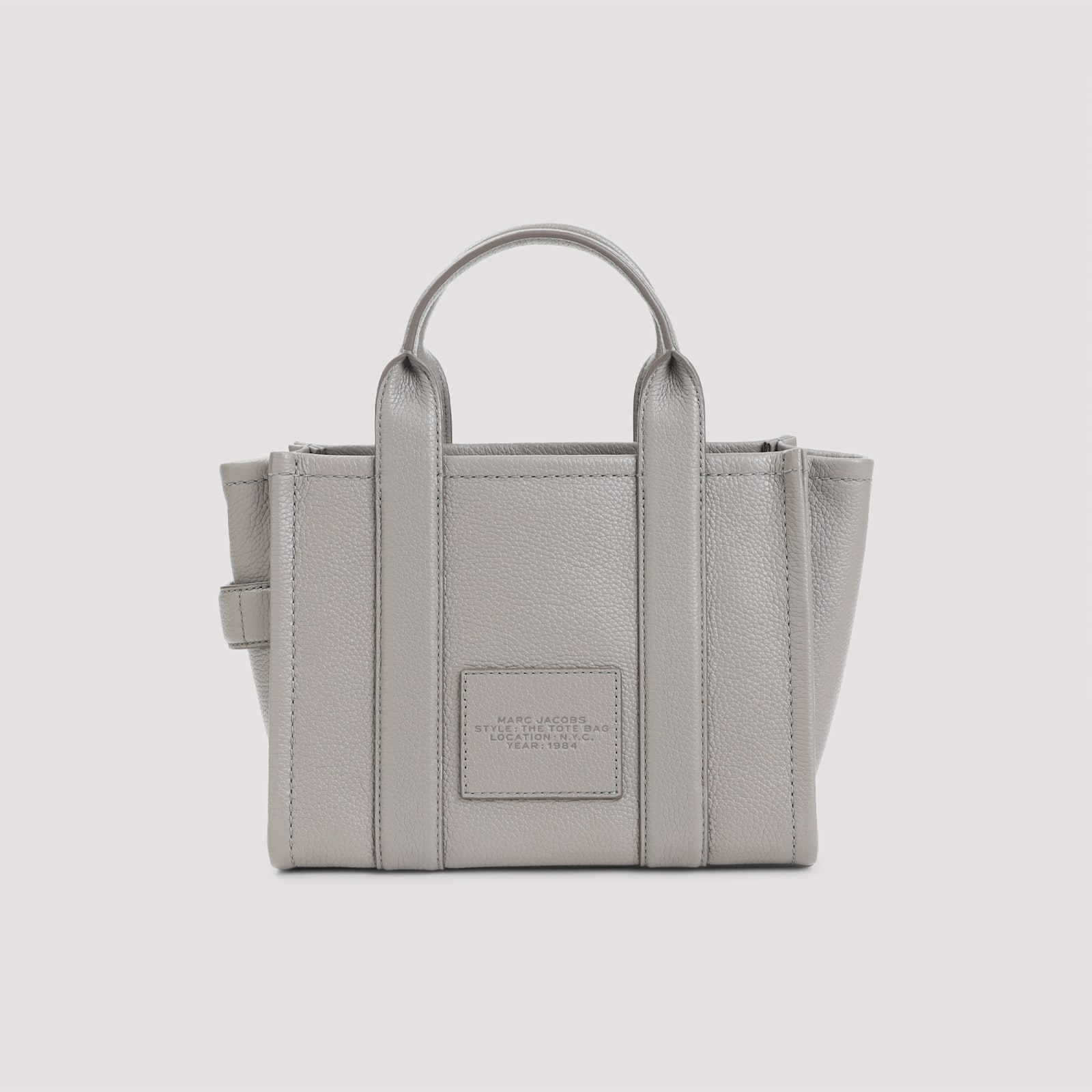 Marc Jacobs The Leather Small Tote Bag In Gray