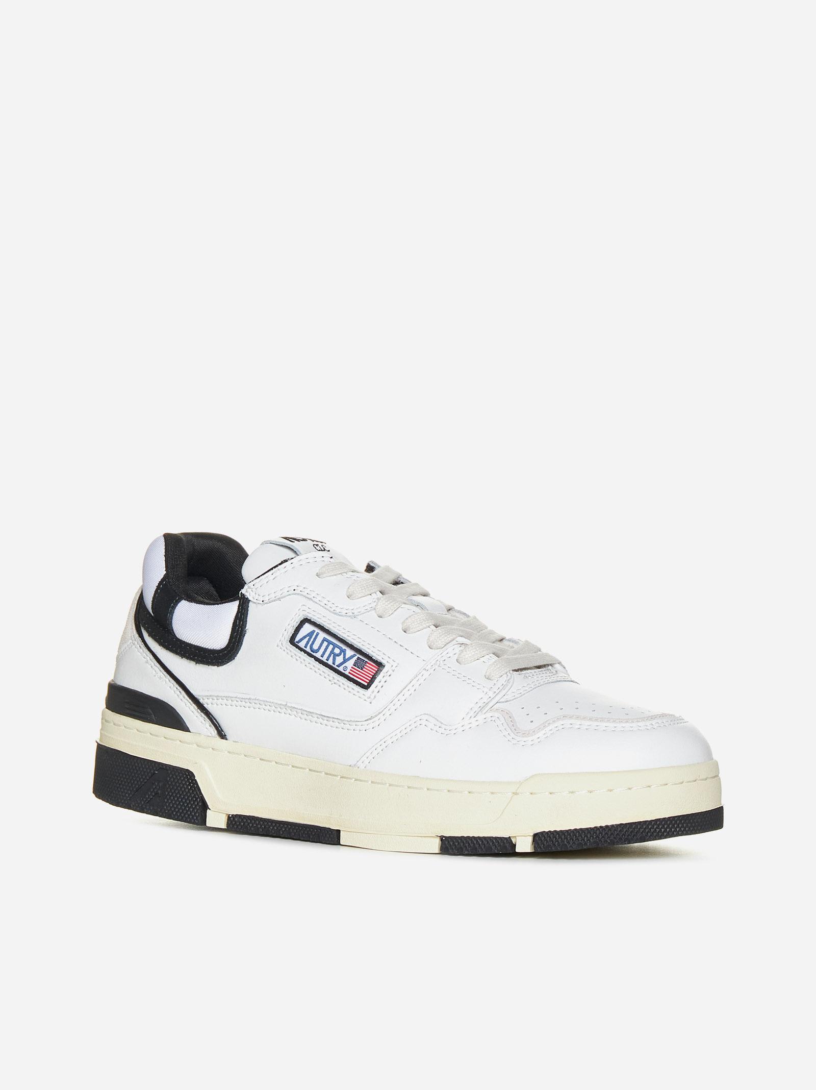 Shop Autry Clc Low-top Leather Sneakers In Bianco