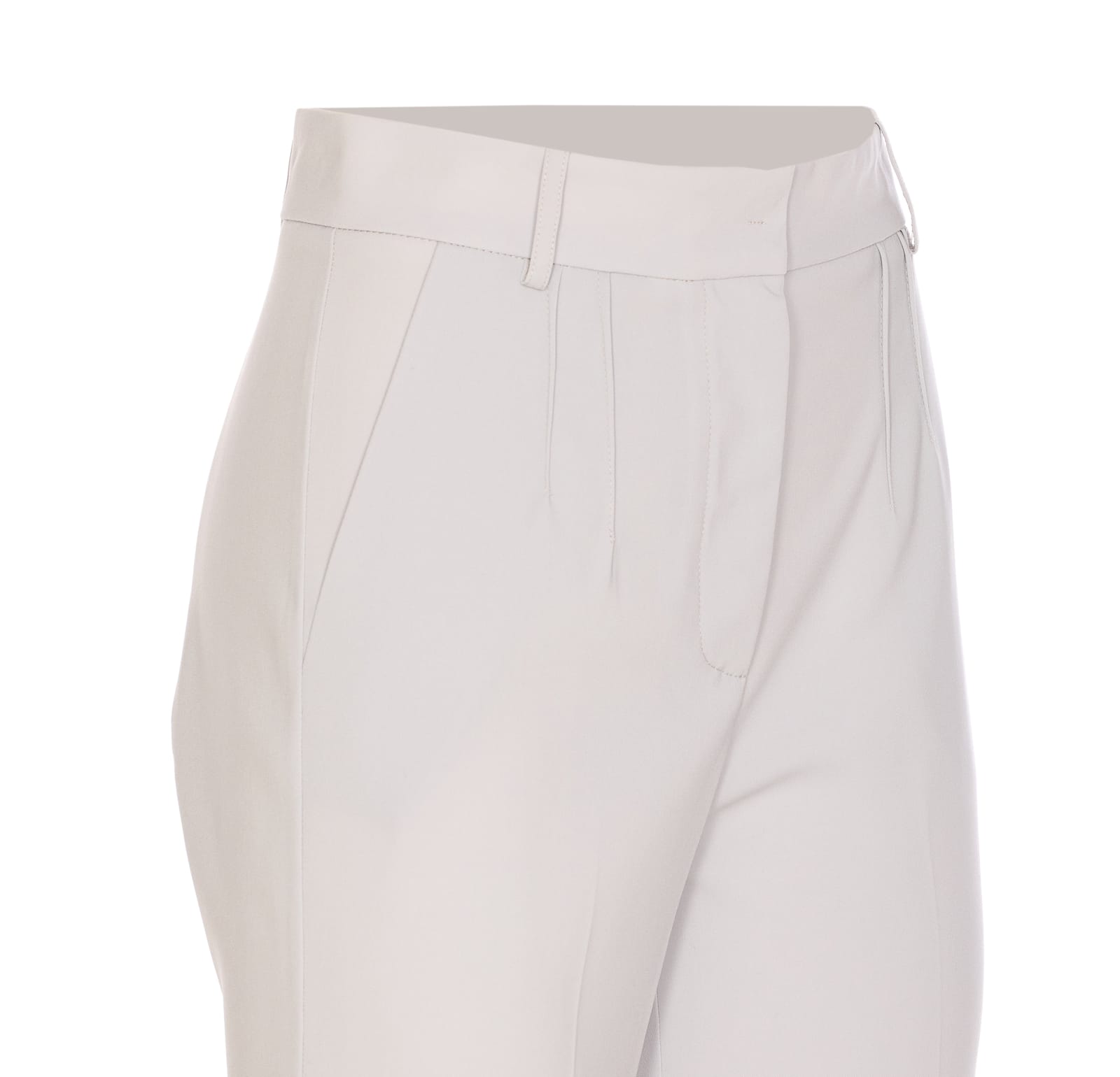 Patrizia Pepe Logo-plaque Trousers In White