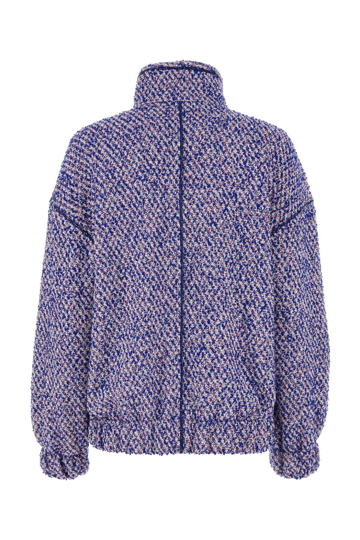 Shop Philosophy Di Lorenzo Serafini Multicolor Cotton Blend Oversize Jacket In Fantasiaazzurro