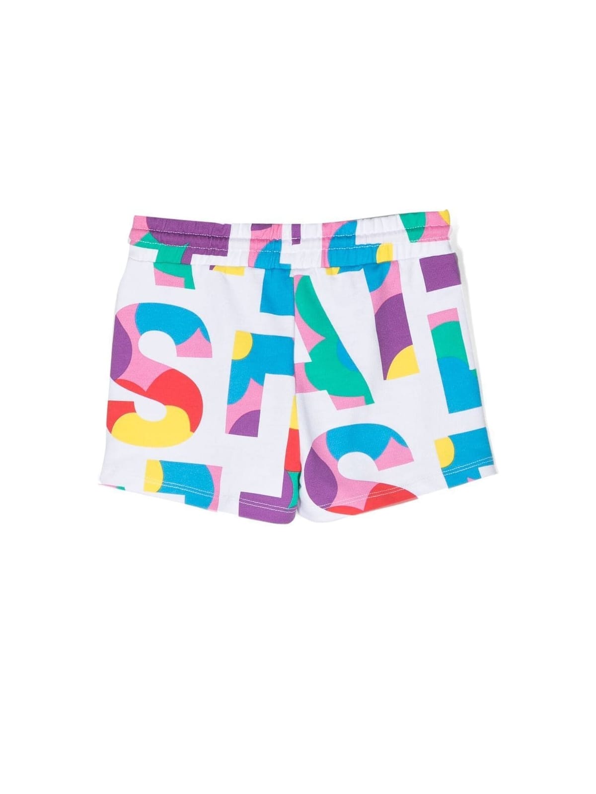 Shop Stella Mccartney Jersey Shorts In Mc White Colourful