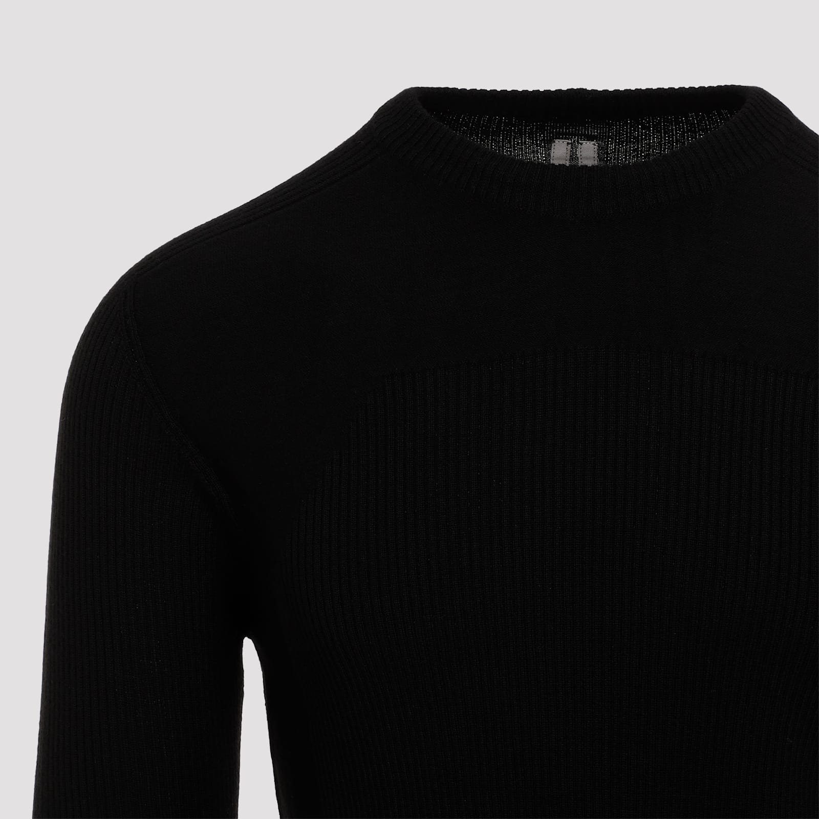 Shop Rick Owens Ribbed Geo Pullover In Black