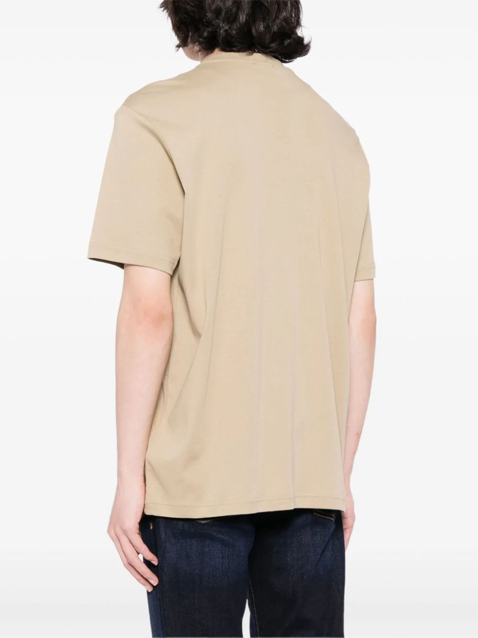 Shop Diesel T-shirts And Polos Beige