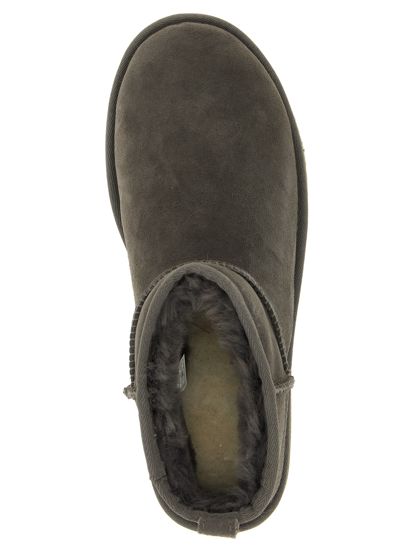 Ugg Classic Ultra Mini Ankle Boots In Gray