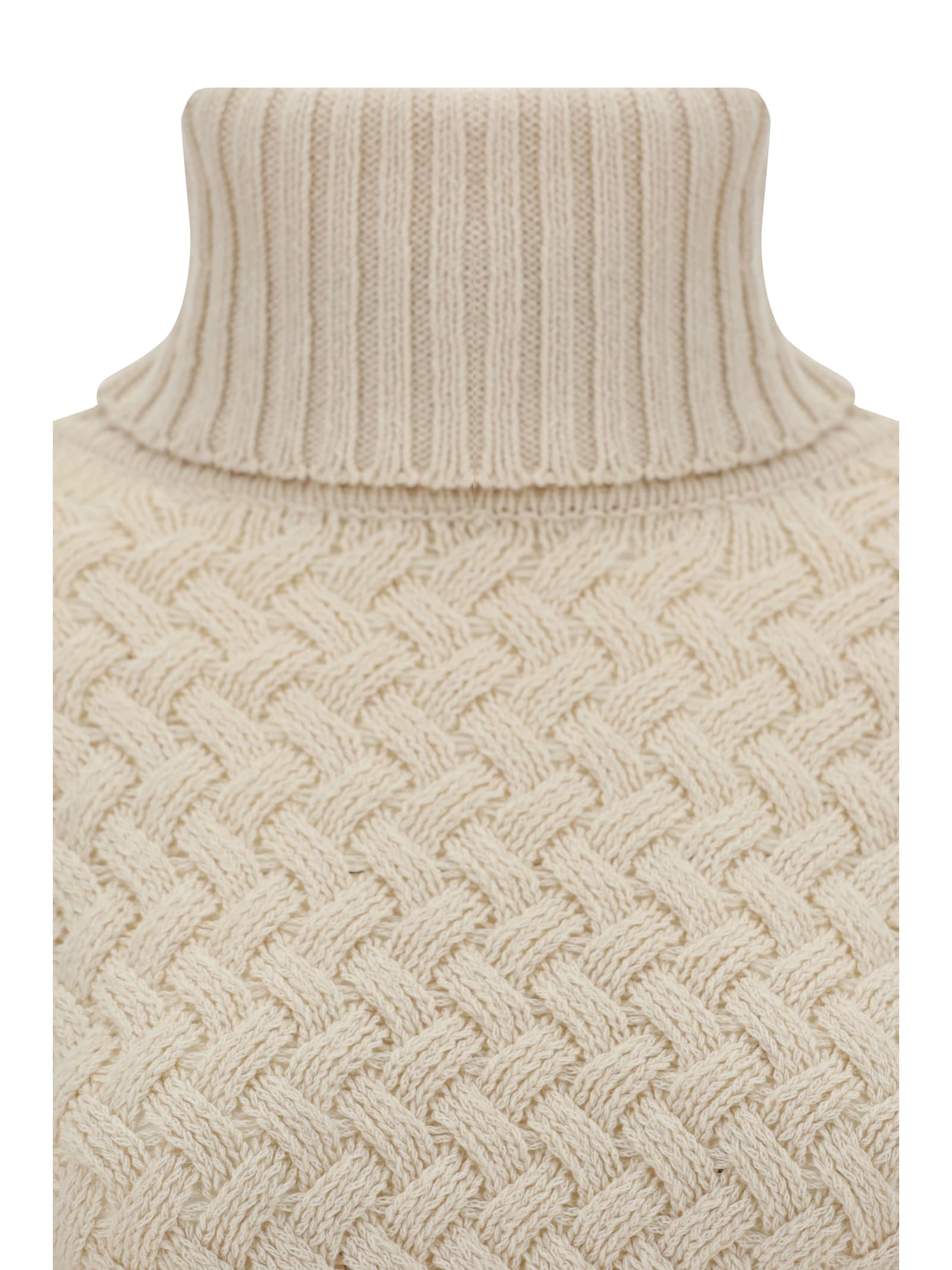 Shop Zimmermann Turtleneck Sweater In Cream