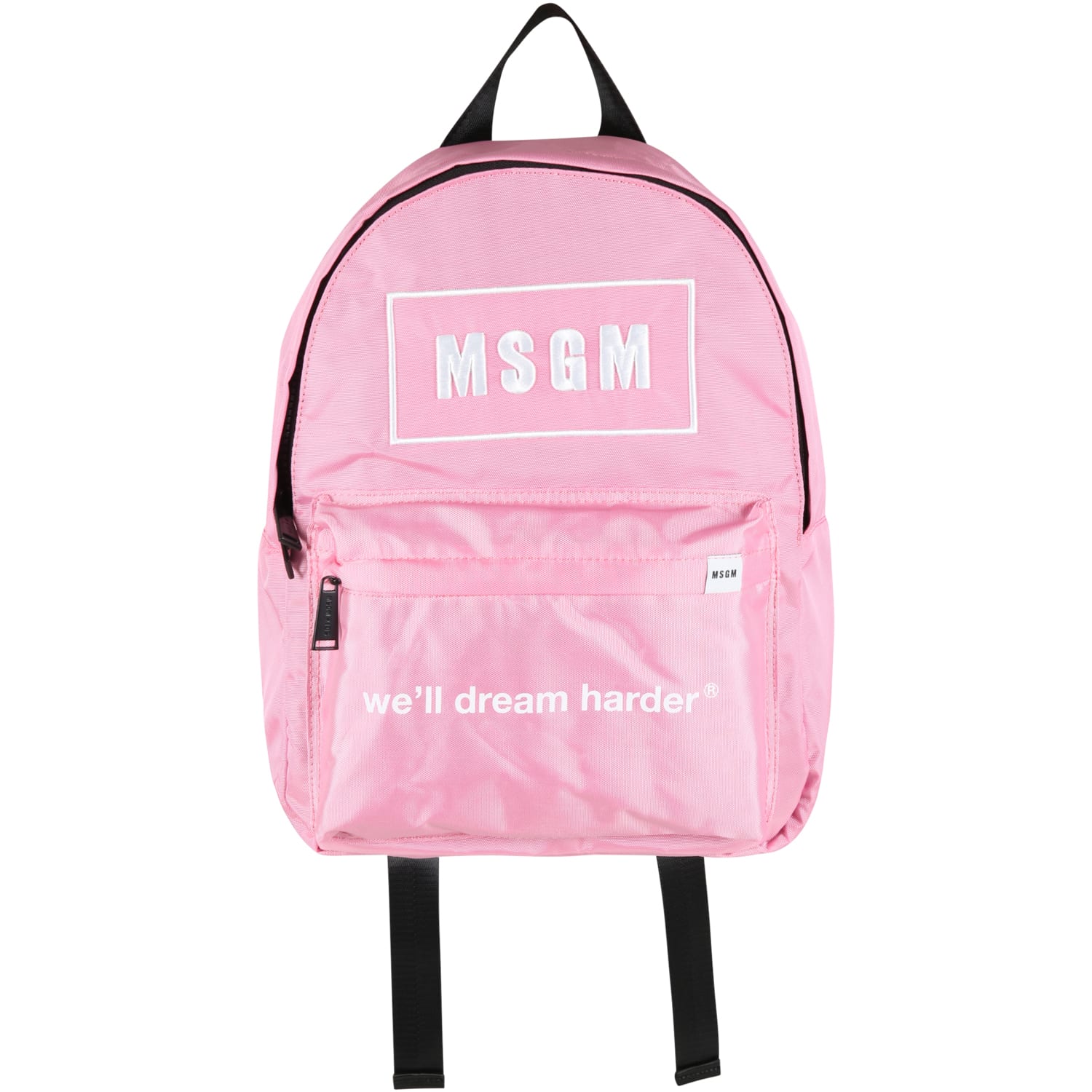 MSGM Pink Backpack For Girl With Logo