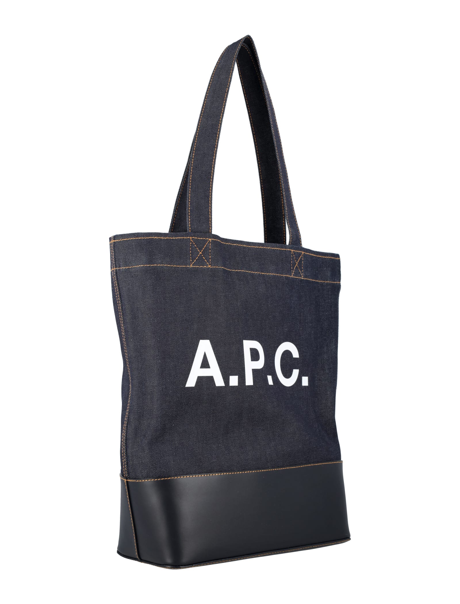 Shop Apc Axel Denim Tote In Navy